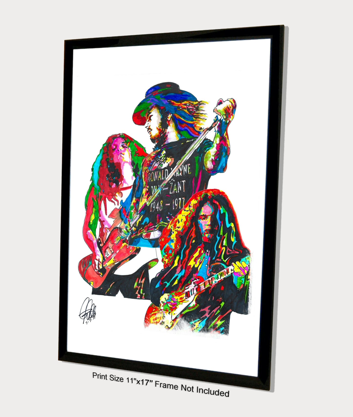 Lynyrd Skynyrd Ronnie Van Zant Country Rock Music Poster Print Wall Art 11x17