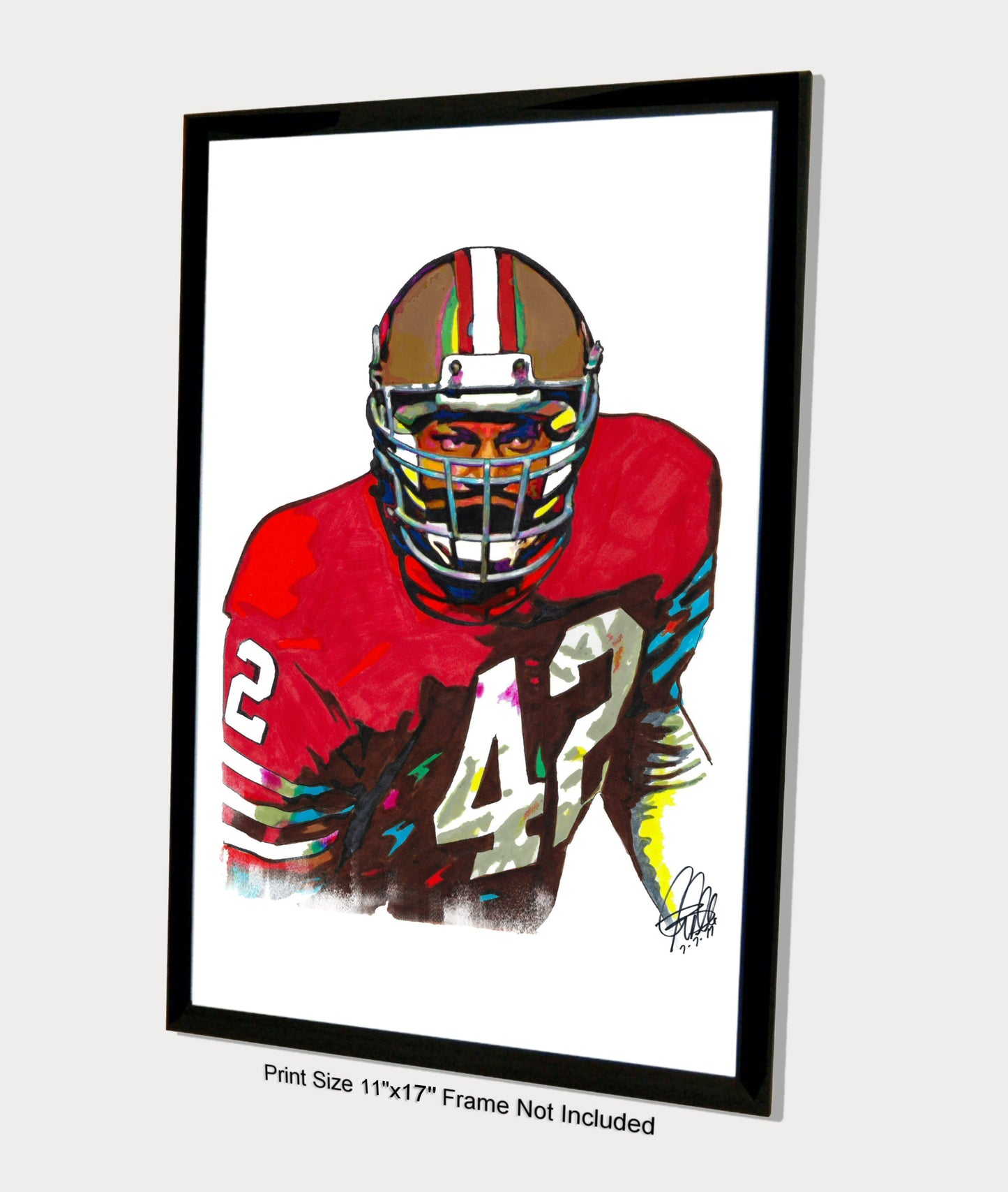 Ronnie Lott San Francisco 49ers Football Safety Poster Print Wall Art 11x17