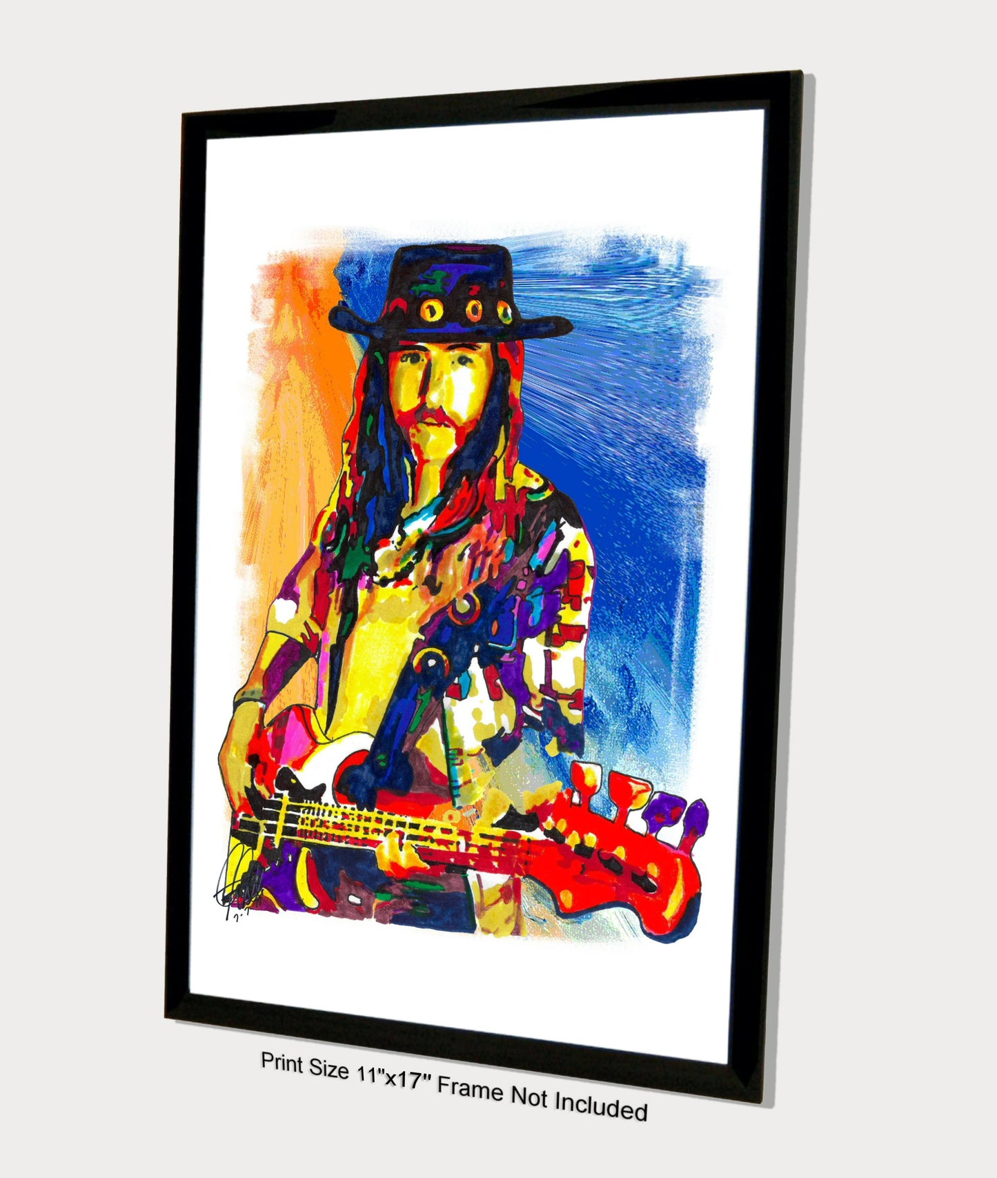 Berry Oakley Allman Brothers Southern Rock Music Print Poster Wall Art 11x17