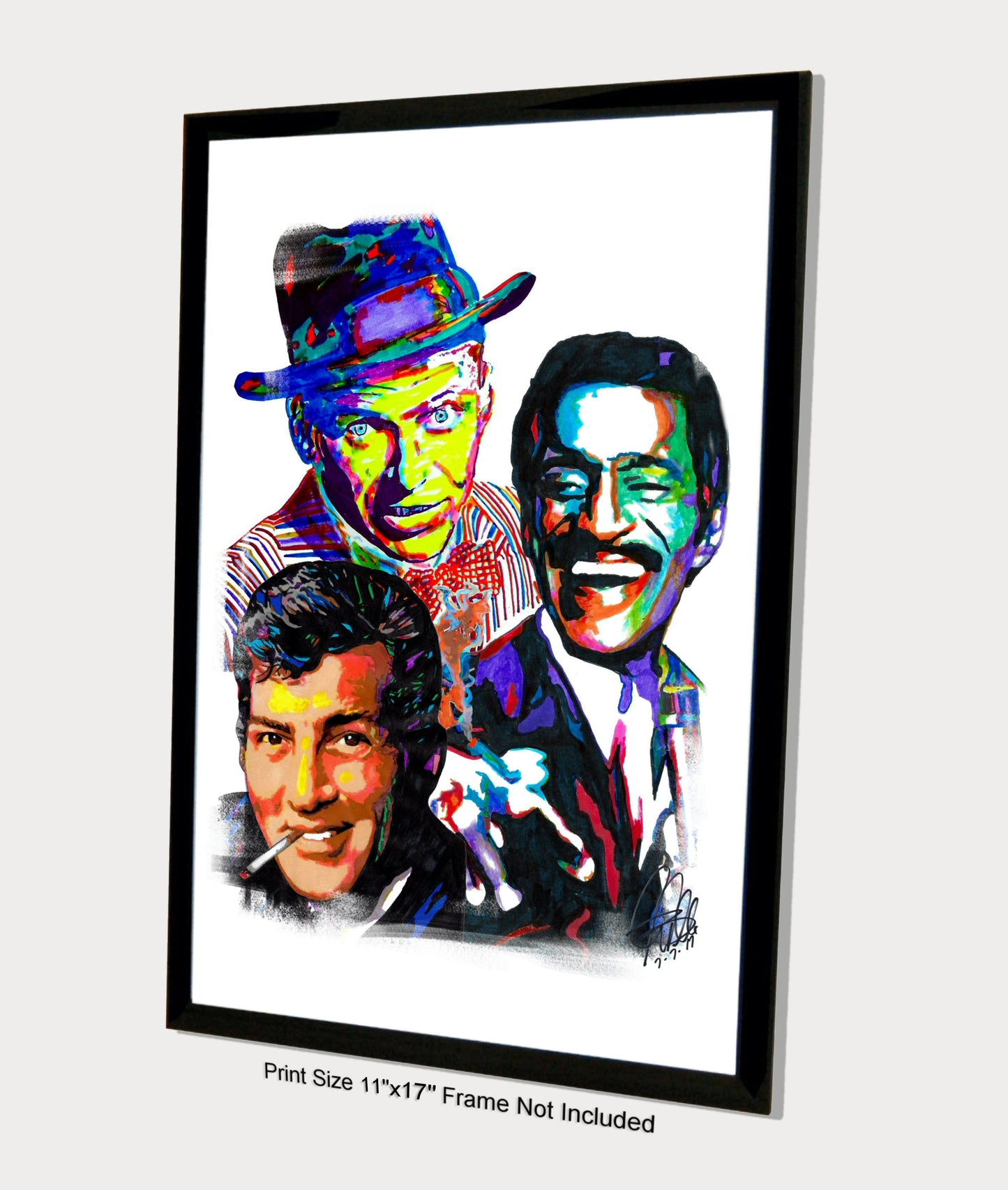 Rat Pack Frank Sinatra Sammy Davis Jr Dean Martin Music Print Wall Art 11x17