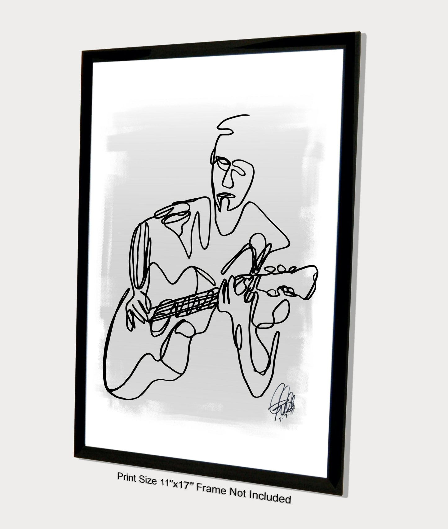 Acoustic Guitar Player Music Poster Print Wall Art 11x17