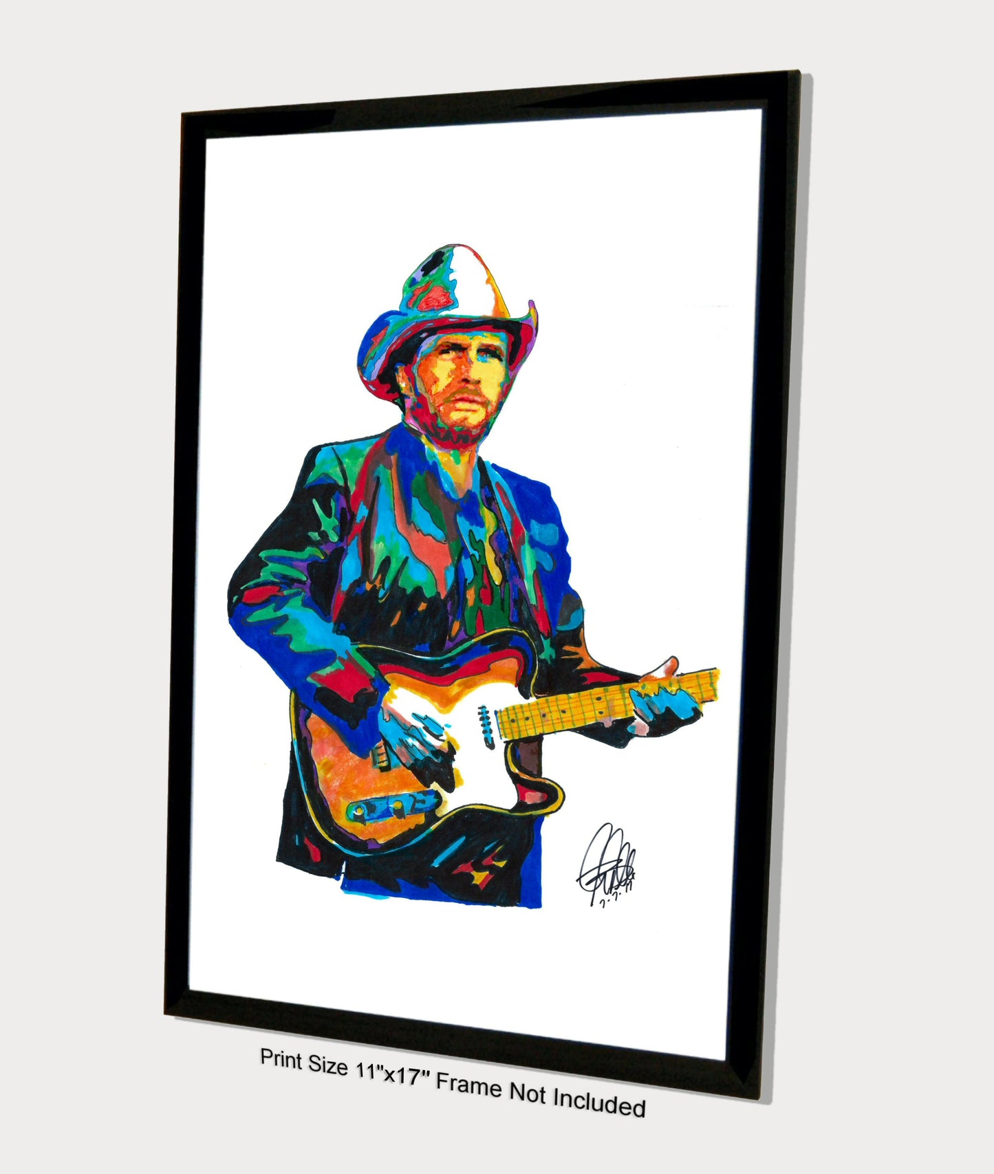 Merle Haggard Singer Guitar Outlaw Country Music Poster Print Wall Art 11x17