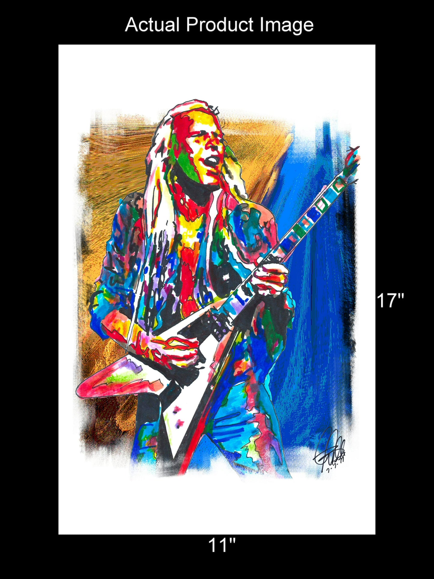 Michael Schenker UFO Guitar Hard Rock Music Poster Print Wall Art 11x17