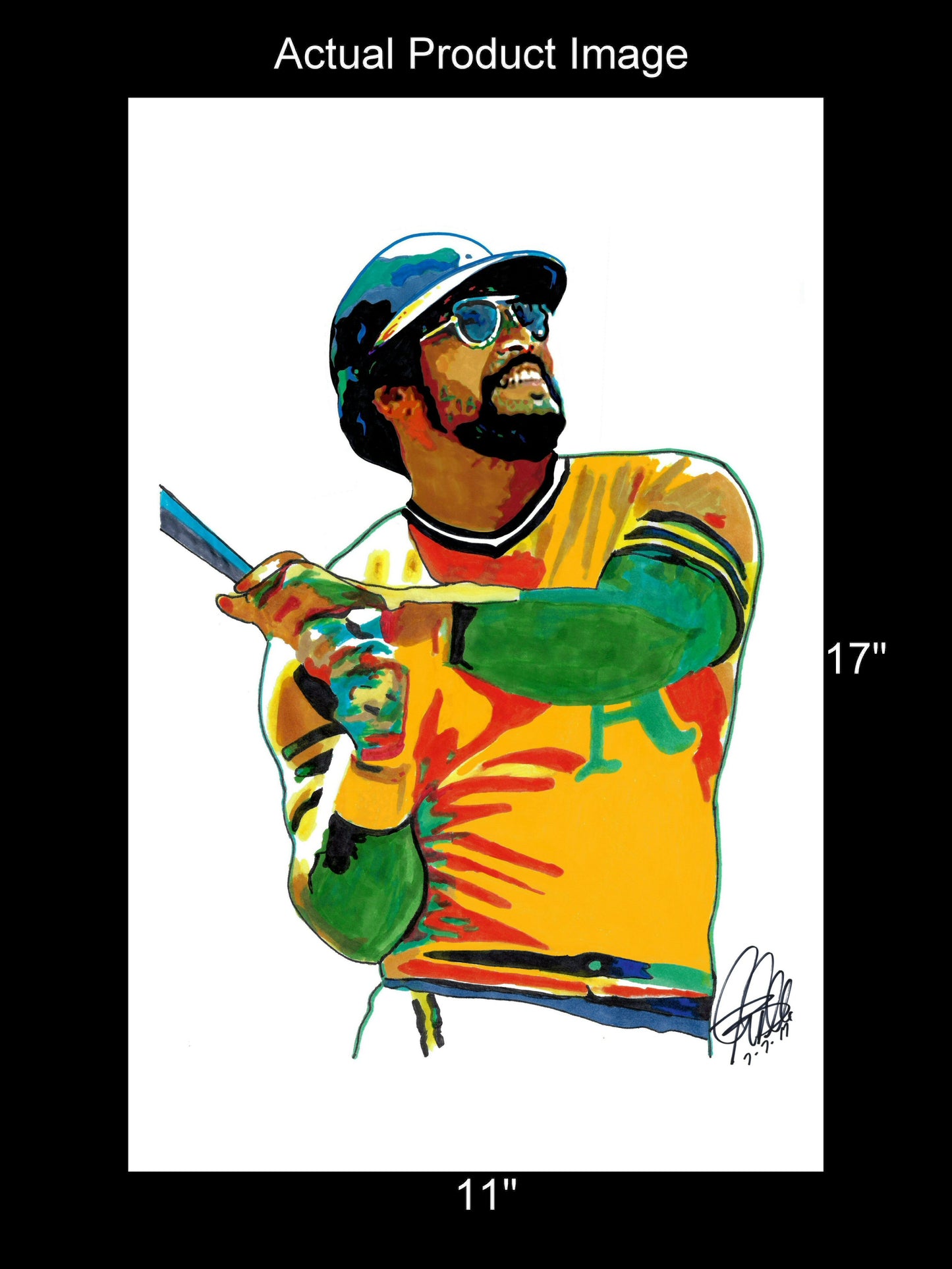 Reggie Jackson Oakland Athletics Baseball Right Fielder Poster Print Wall Art 11x17