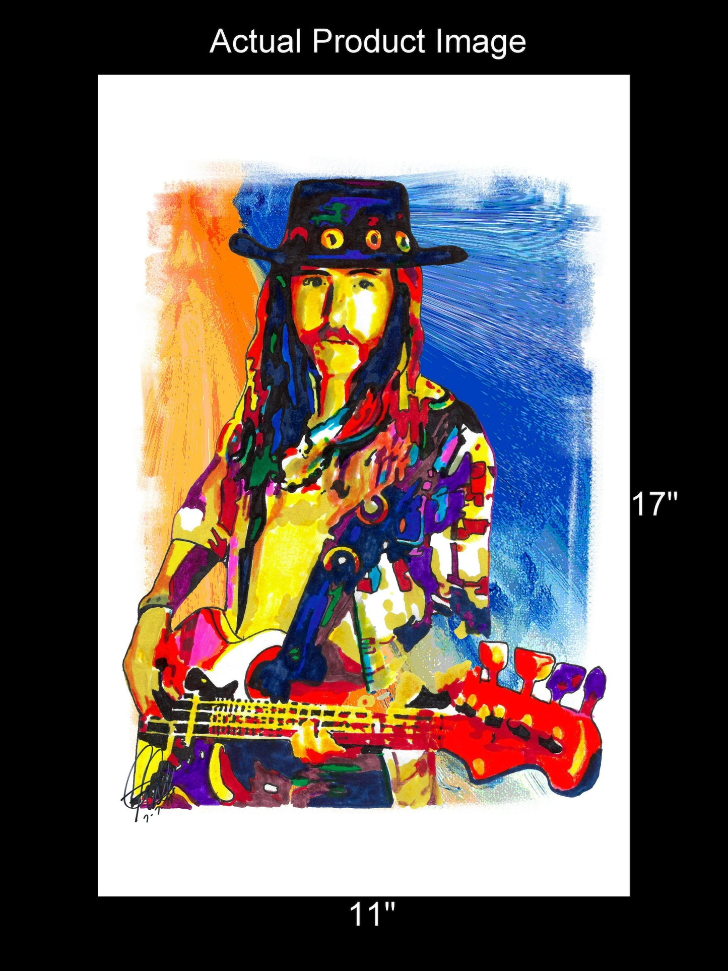 Berry Oakley Allman Brothers Southern Rock Music Print Poster Wall Art 11x17