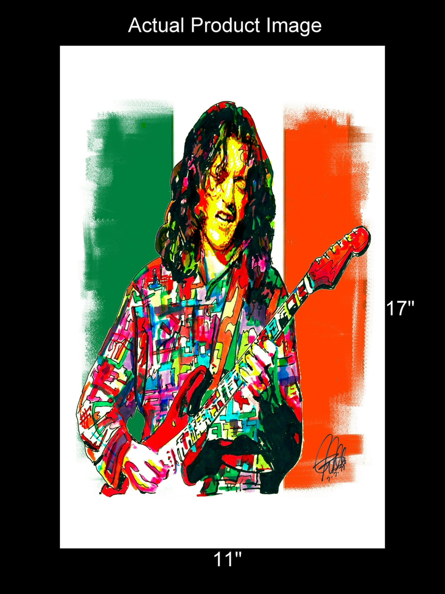 Rory Gallagher Guitar Blues Rock Music Poster Print Wall Art 11x17