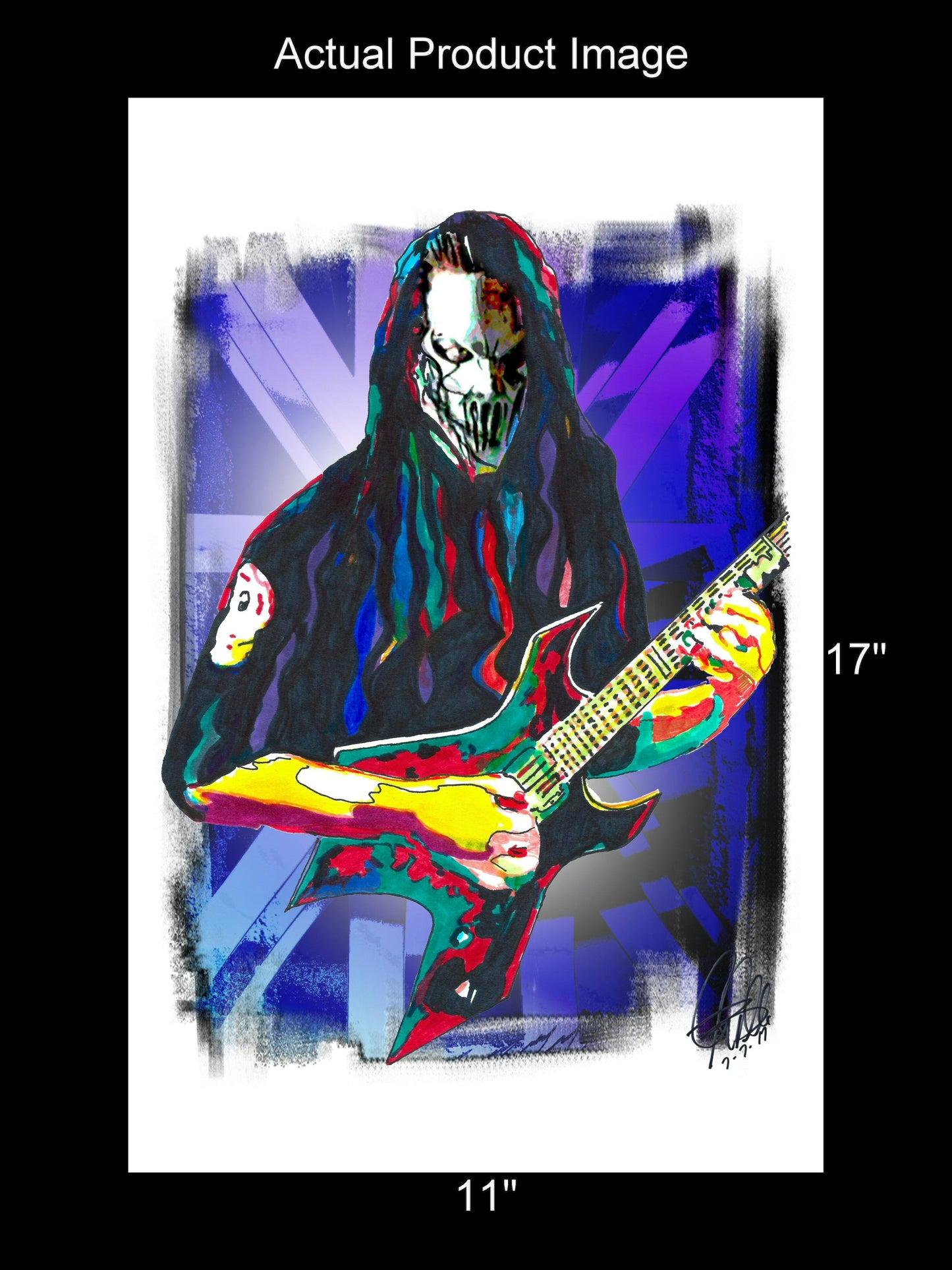 Mick Thomson Slipknot Guitar Groove Metal Music Poster Print Wall Art 11x17