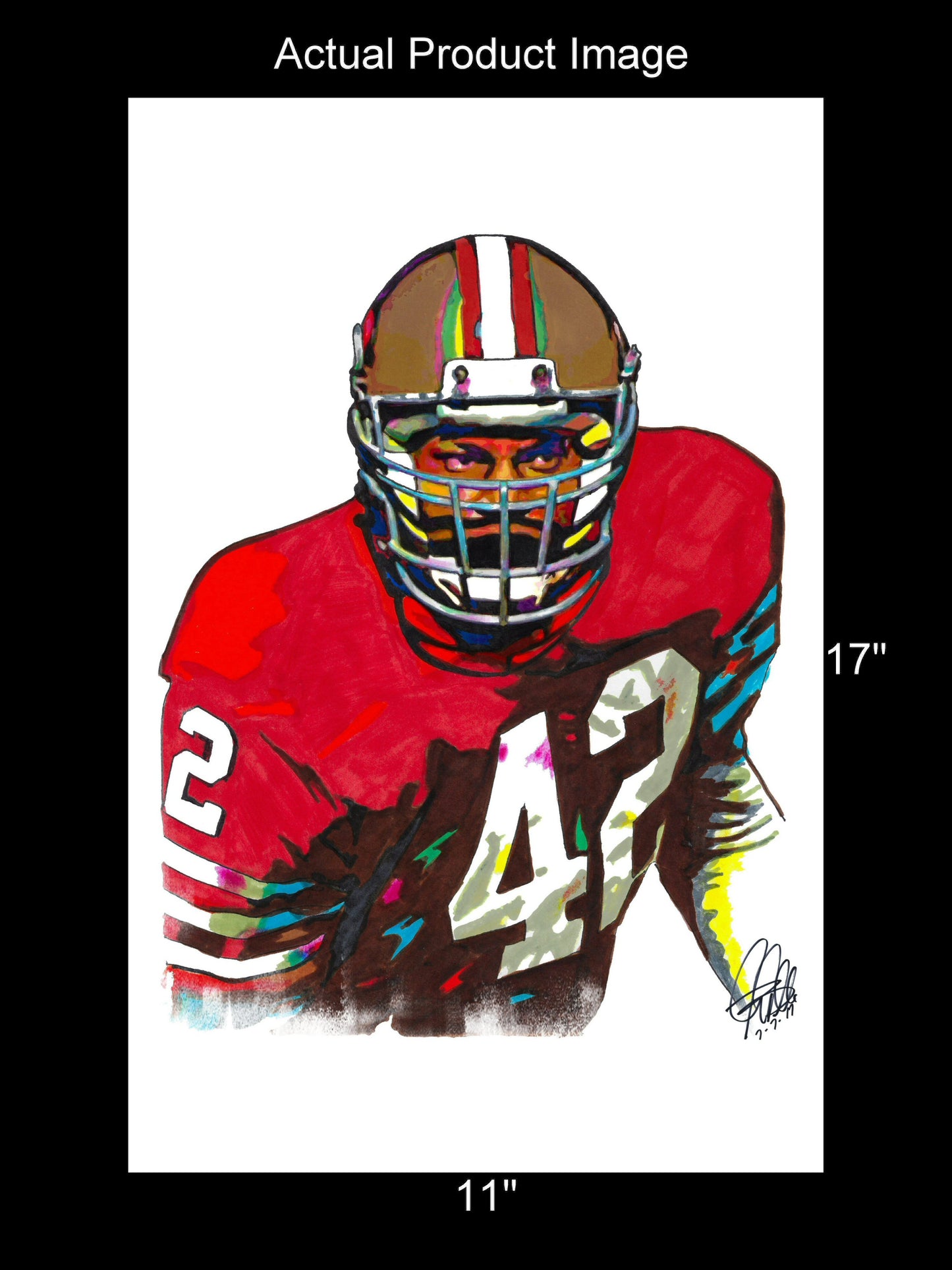 Ronnie Lott San Francisco 49ers Football Safety Poster Print Wall Art 11x17