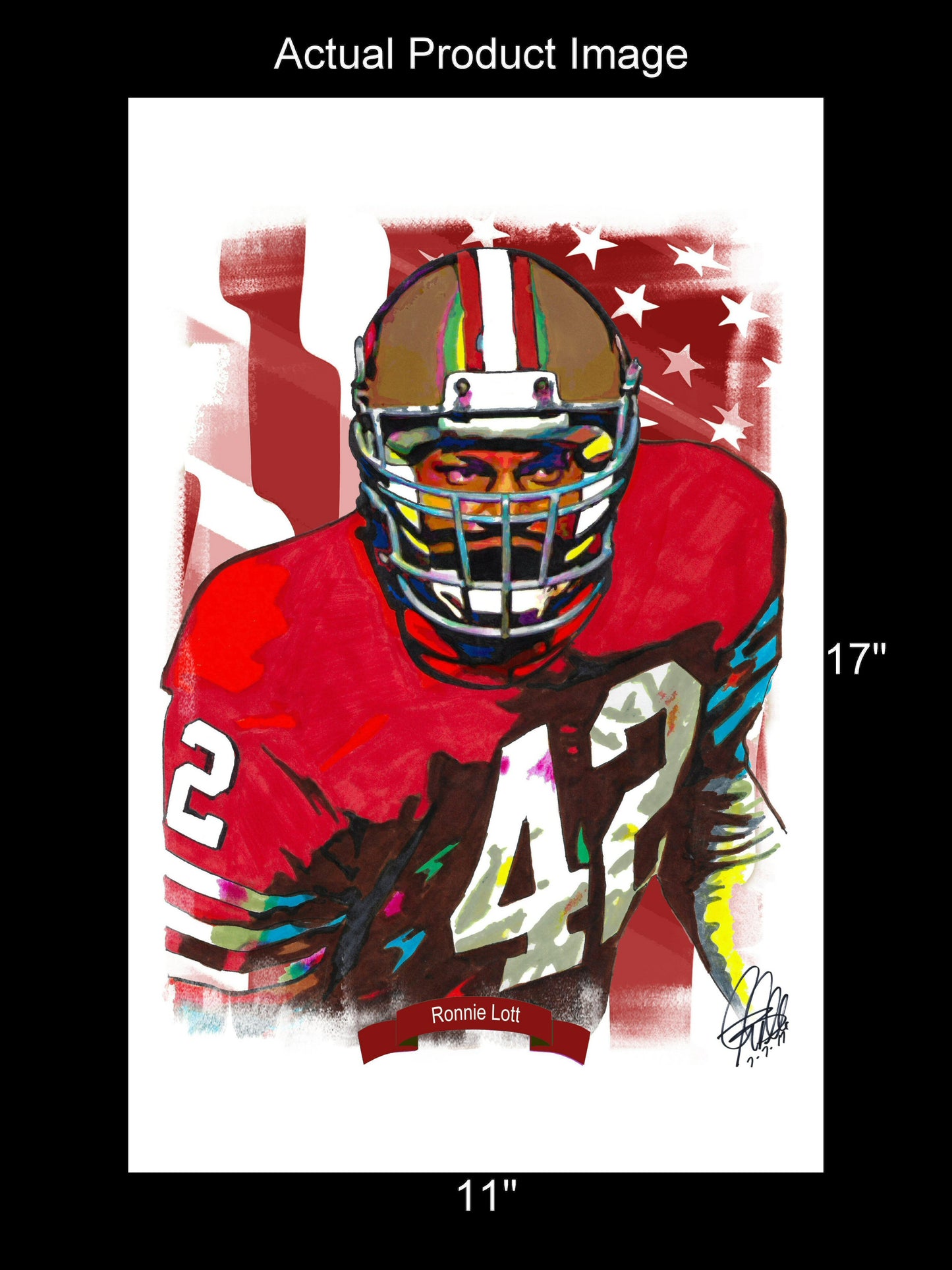 Ronnie Lott San Francisco 49ers Football Sports Poster Print Wall Art 11x17