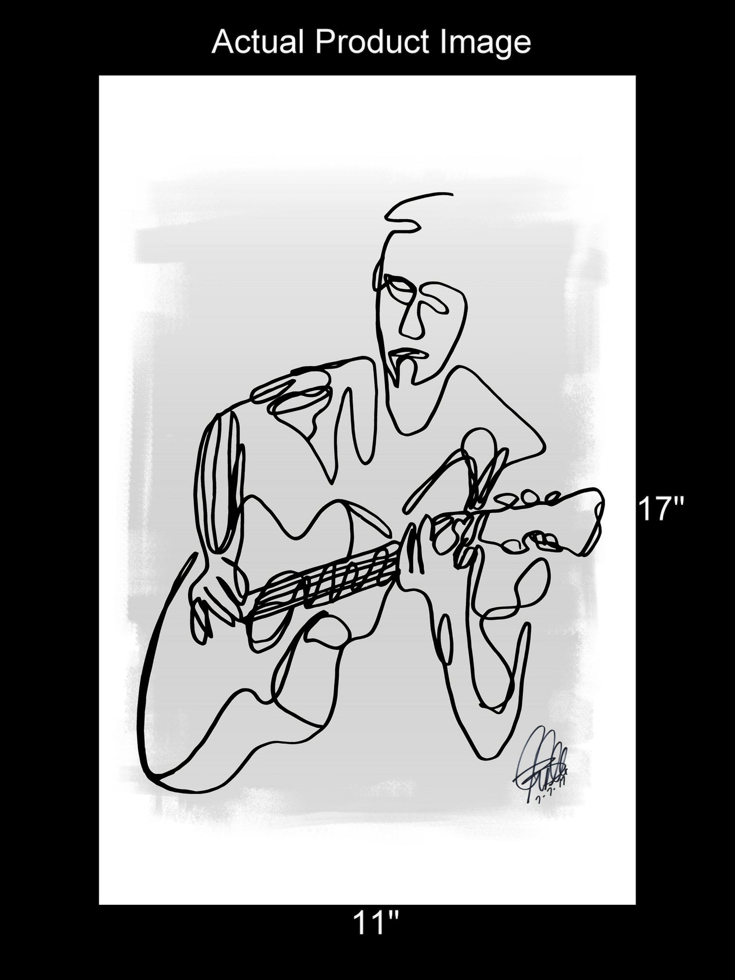 Acoustic Guitar Player Music Poster Print Wall Art 11x17