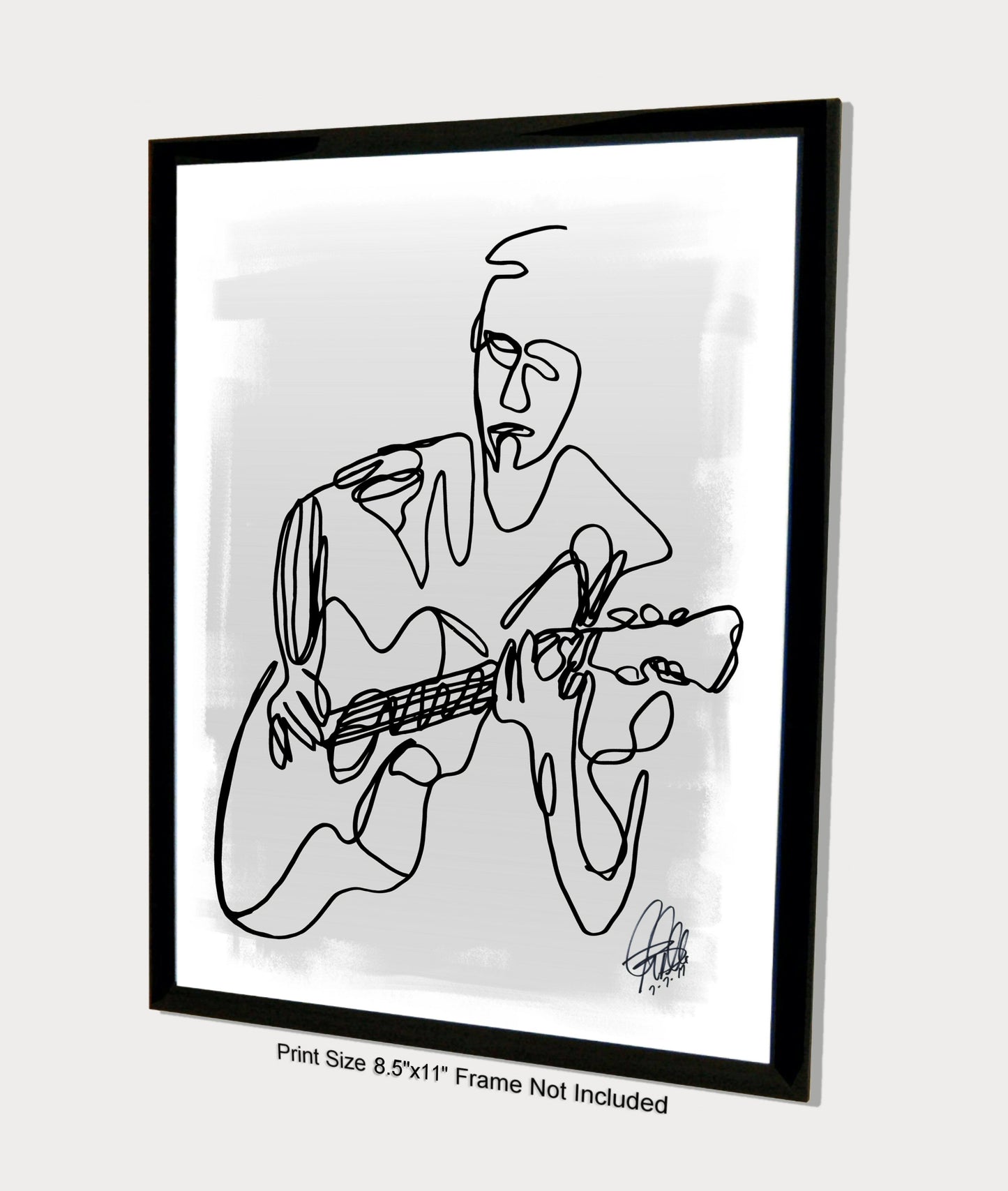 Acoustic Guitar Player Music Poster Print Wall Art 8.5x11