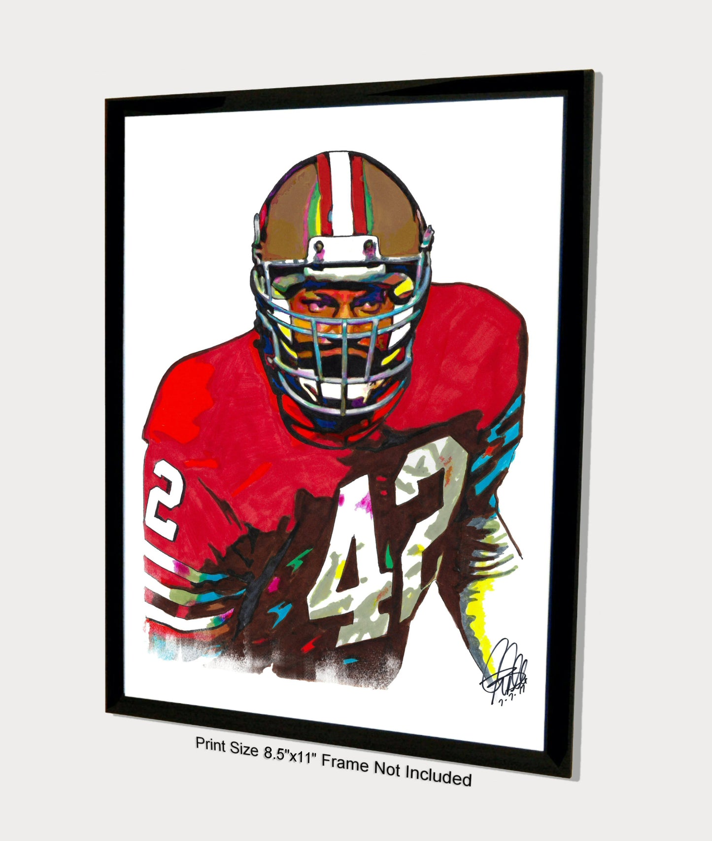 Ronnie Lott San Francisco 49ers Football Safety Poster Print Wall Art 8.5x11
