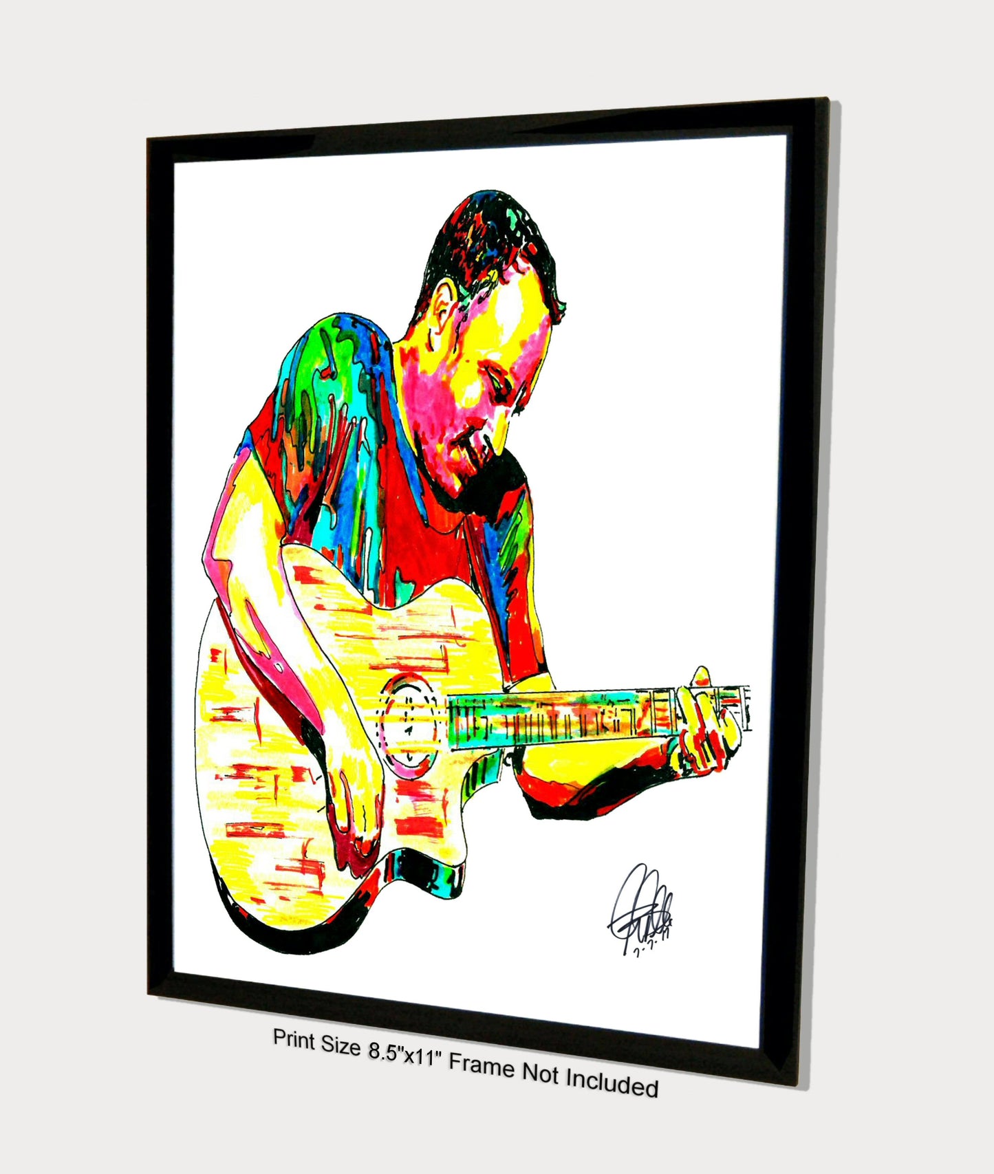 Dave Matthews Singer Guitar Rock Music Poster Print Wall Art8.5x11