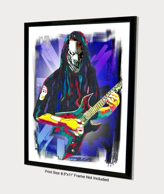 Mick Thomson Slipknot Guitar Groove Metal Music Poster Print Wall Art 8.5x11