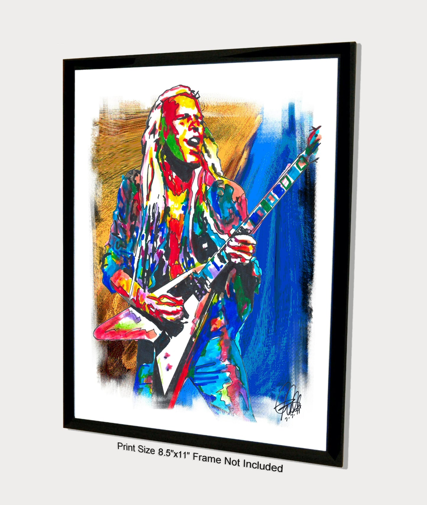 Michael Schenker UFO Guitar Hard Rock Music Poster Print Wall Art 8.5x11