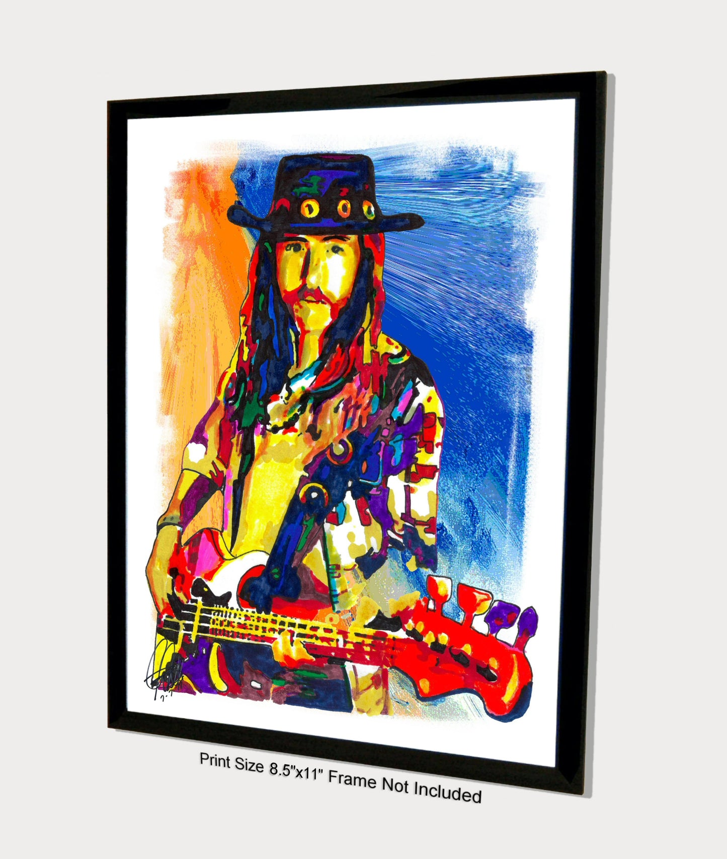 Berry Oakley Allman Brothers Southern Rock Music Print Poster Wall Art 8.5x11