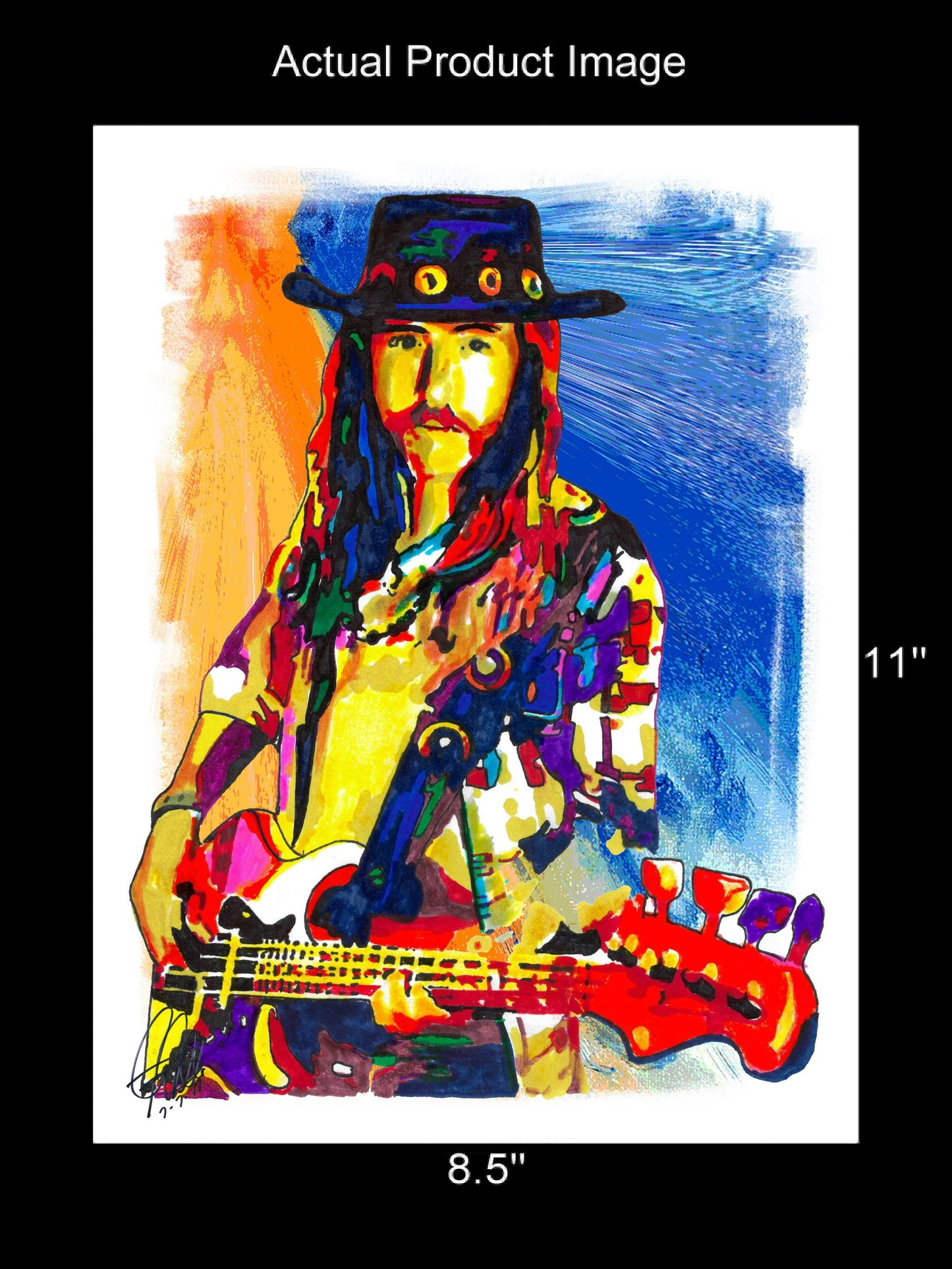 Berry Oakley Allman Brothers Southern Rock Music Print Poster Wall Art 8.5x11