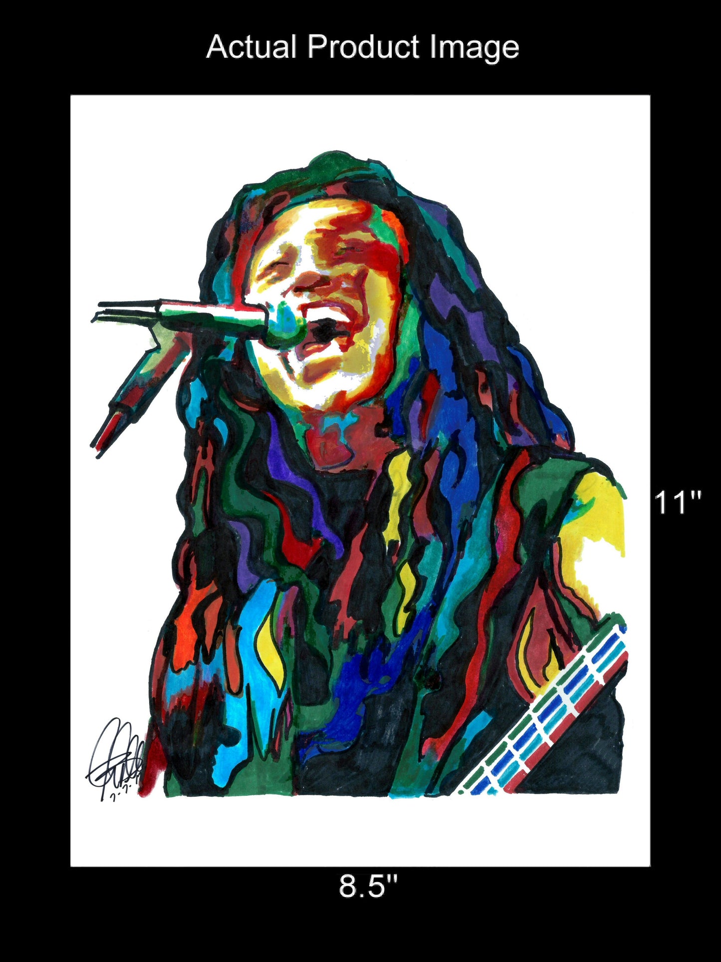 Tom Araya Slayer Singer Bass Thrash Metal Music Poster Print Wall Art 8.5x11