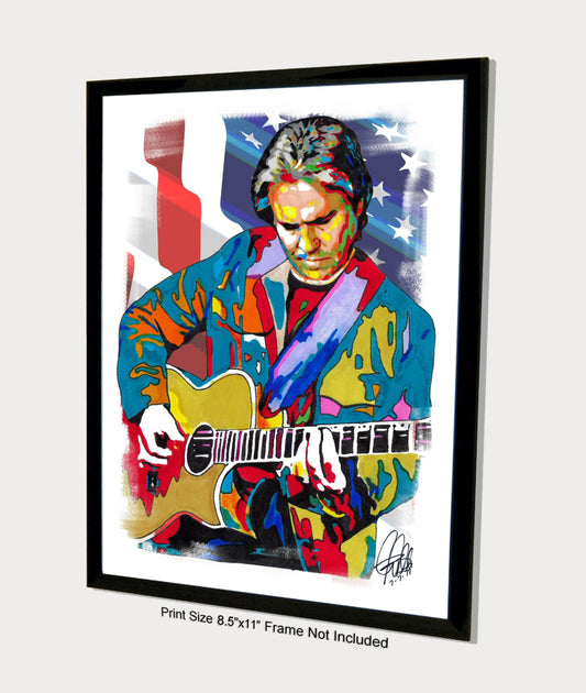 Doyle Dykes Acoustic Guitar Country Music Poster Print Wall Art 8.5x11