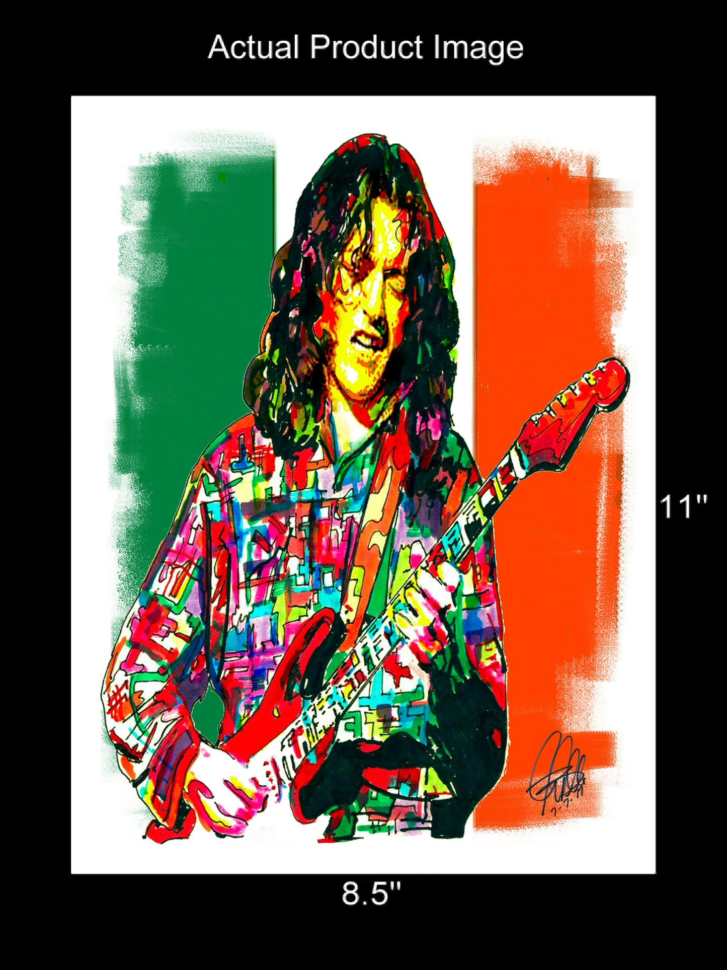 Rory Gallagher Guitar Blues Rock Music Poster Print Wall Art 8.5x11