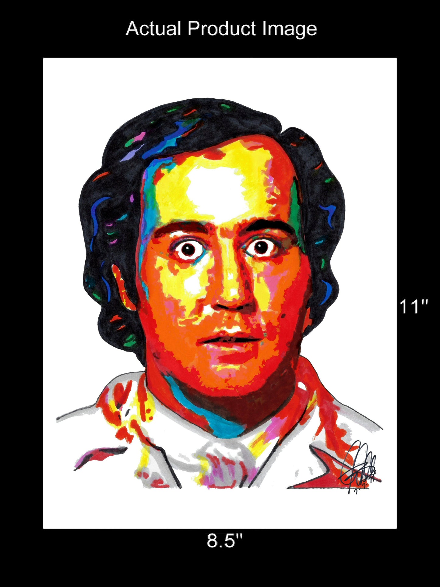 Andy Kaufman Taxi Comedy Entertainer Performer Poster Print Wall Art 8.5x11