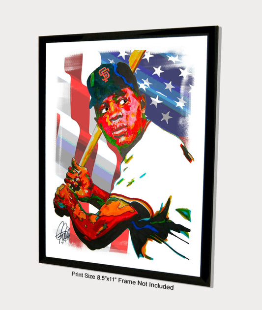 Willie Mays San Francisco Giants Baseball Sports Poster Print Wall Art 8.5x11