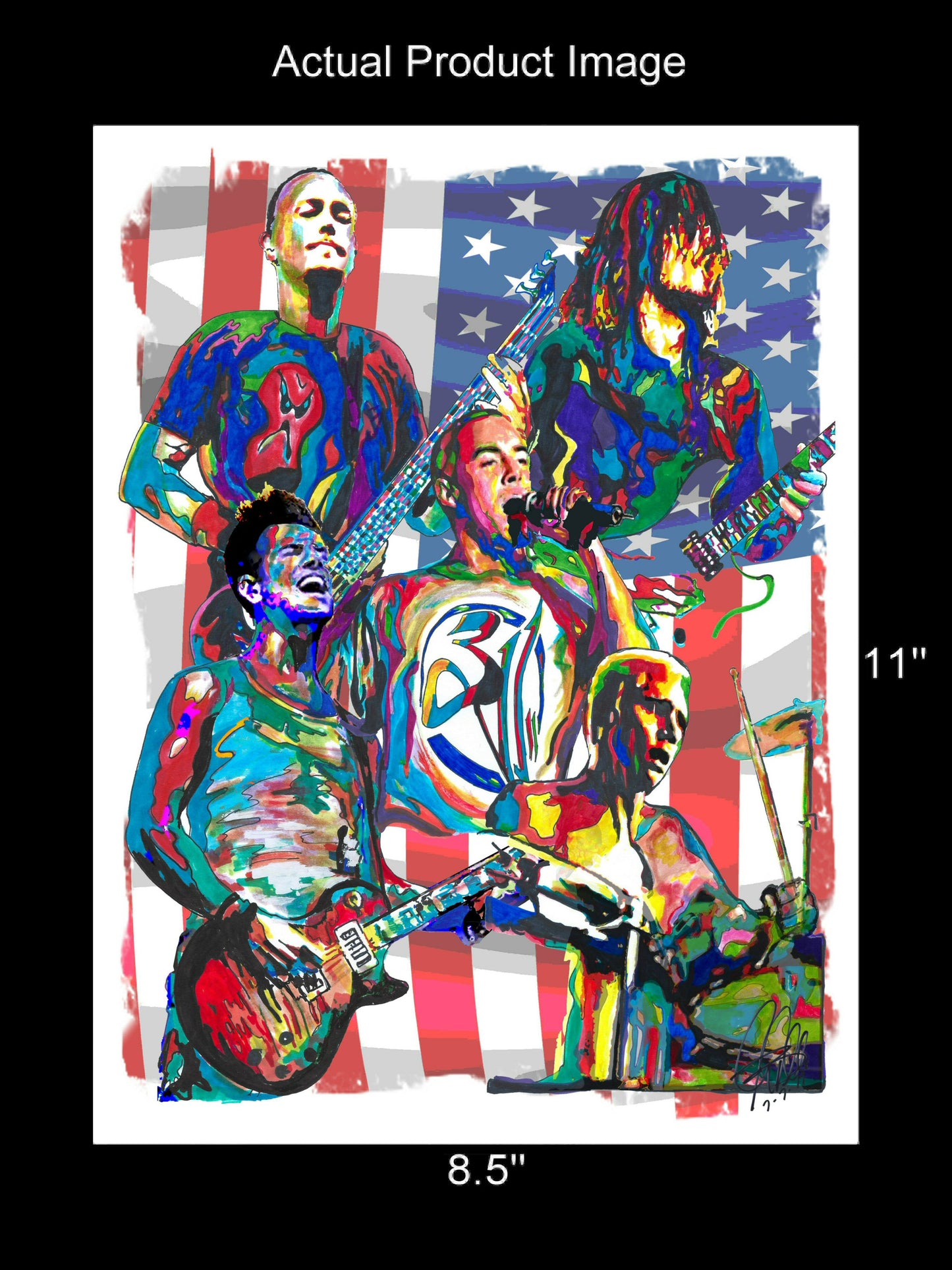 311 Nick Hexum Tim Mahoney Pnut Rap Rock Print Poster Wall Art 8.5x11