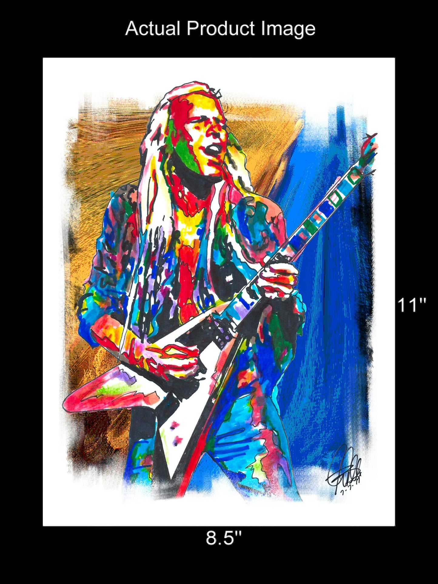 Michael Schenker UFO Guitar Hard Rock Music Poster Print Wall Art 8.5x11
