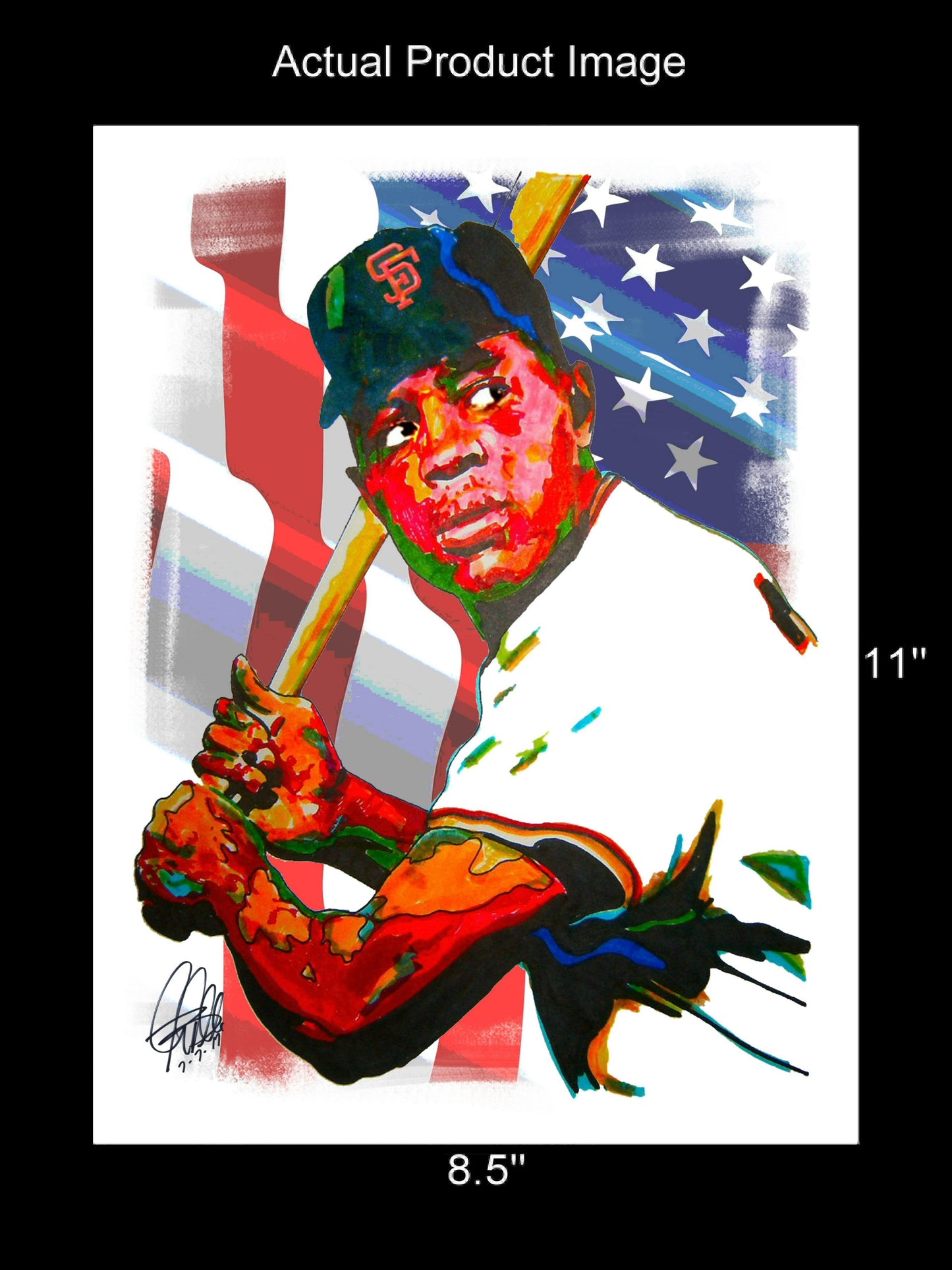 Willie Mays San Francisco Giants Baseball Sports Poster Print Wall Art 8.5x11