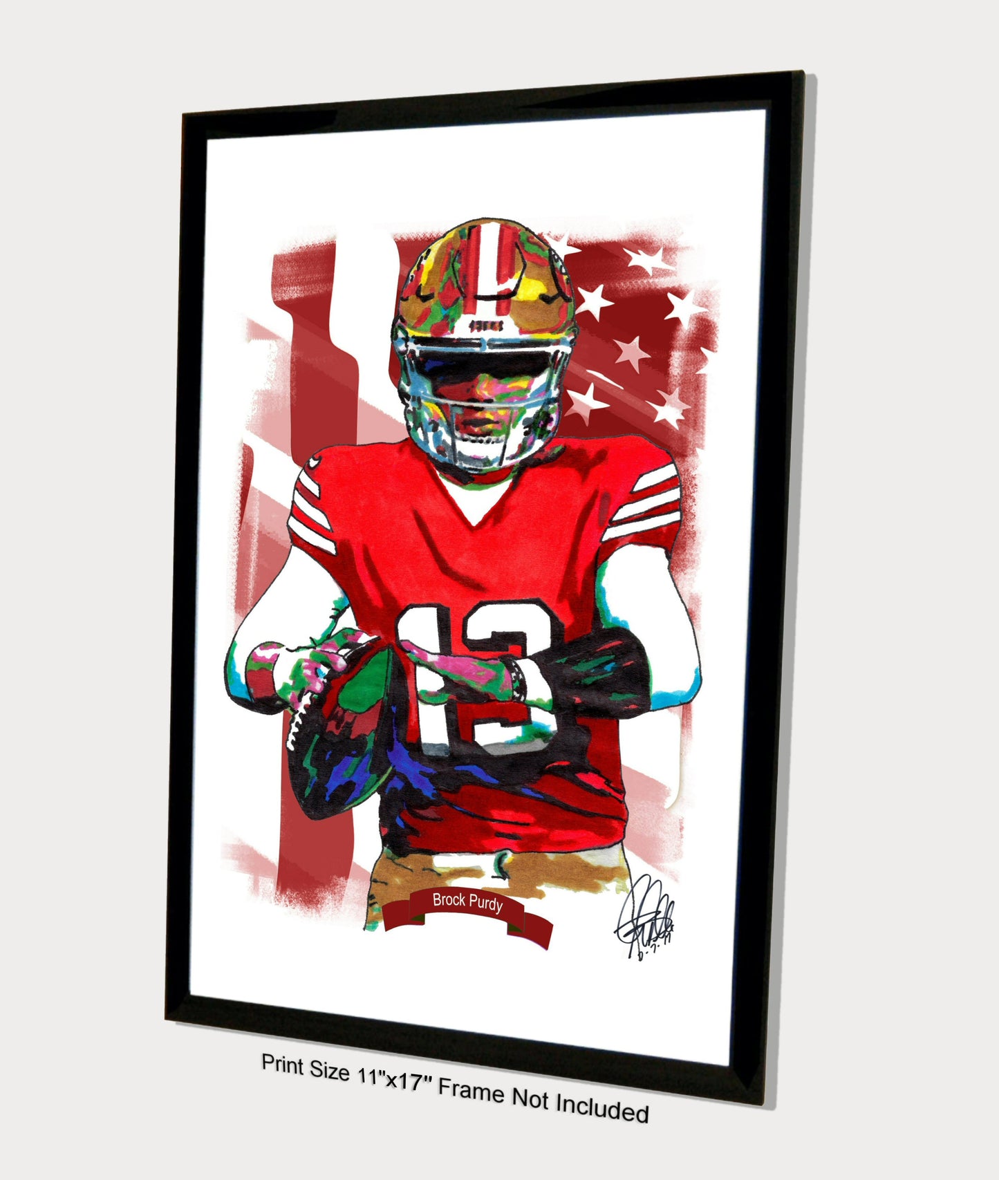 Brock Purdy San Francisco 49ers Football Sports Poster Print Wall Art 11x17