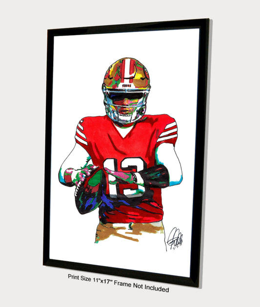 Brock Purdy San Francisco 49ers QB Football Sports Poster Print Wall Art 11x17