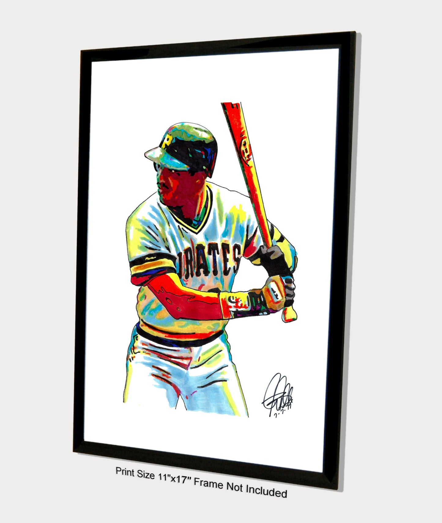 Barry Bonds Pittsburgh Pirates Baseball Poster Print Wall Art 11x17