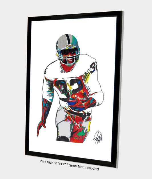 Marcus Allen Oakland Raiders Football Running Back Poster Print Wall Art 11x17