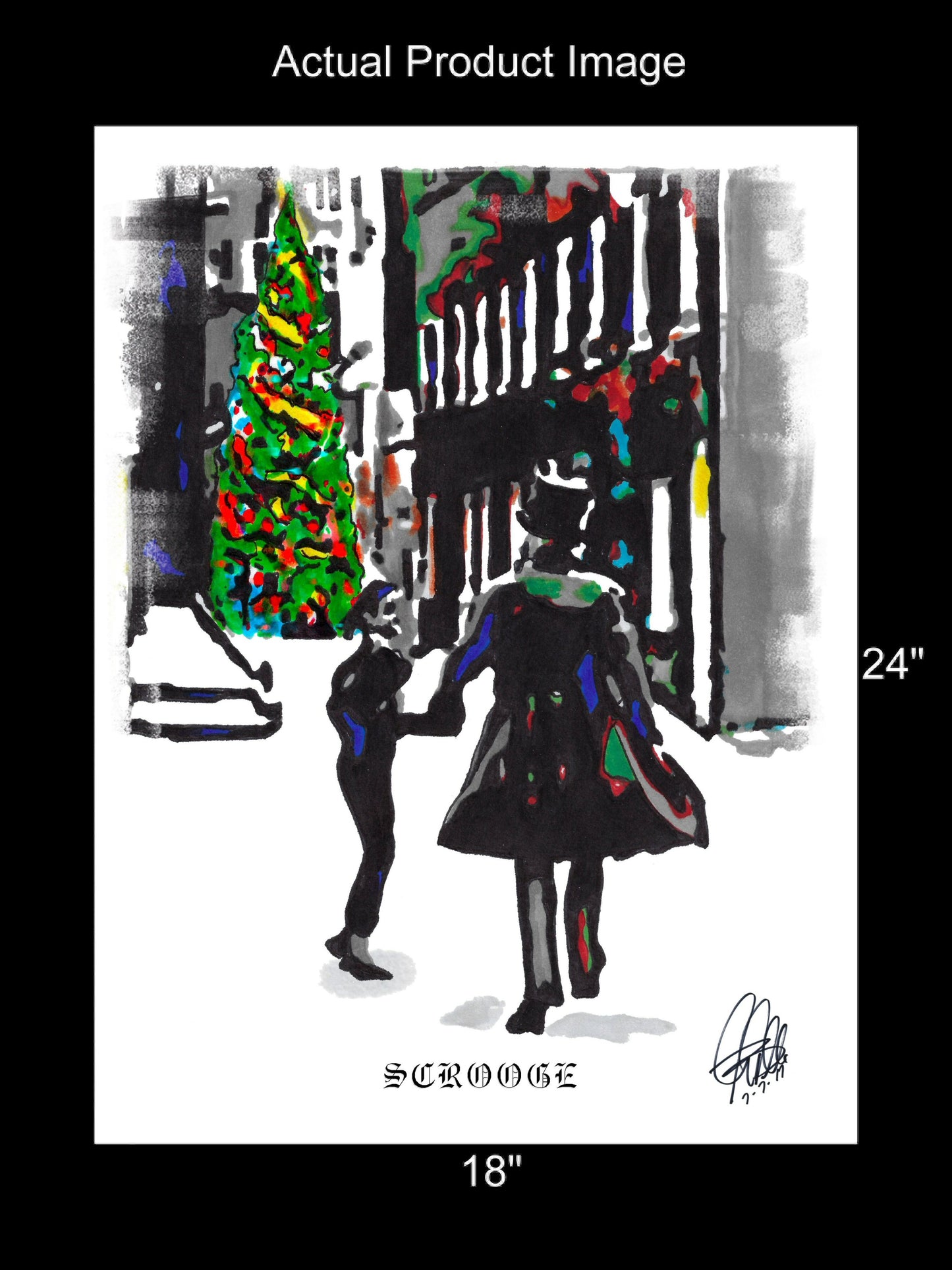 Scrooge A Christmas Carol Alastair Sim Film Poster Print Wall Art 18x24