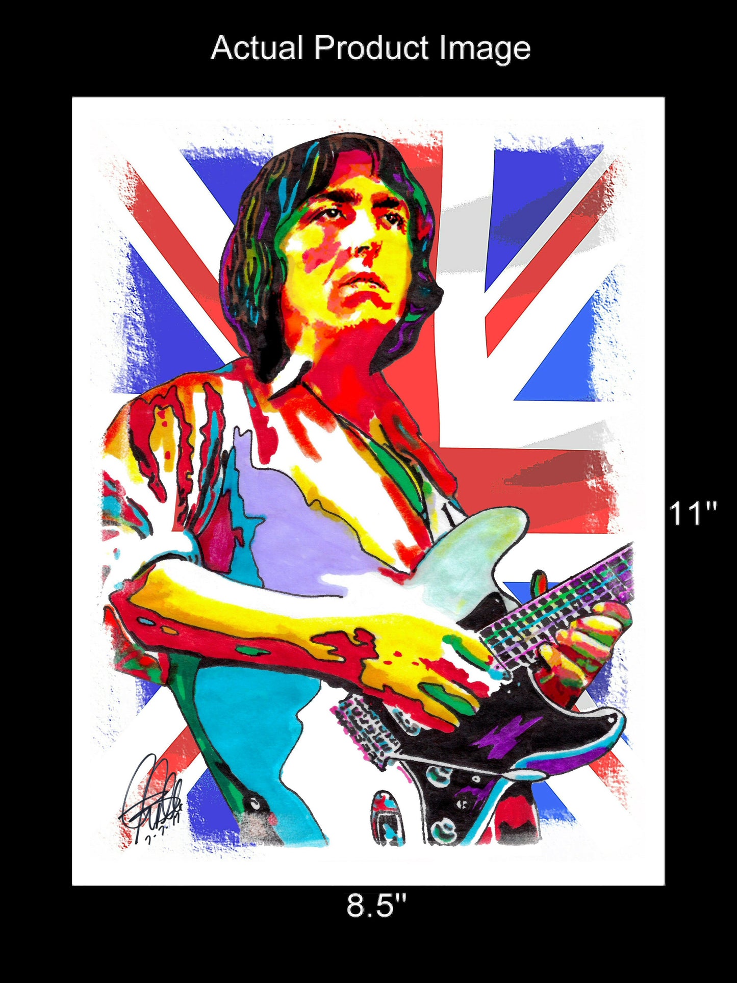 Allan Holdsworth Guitar Jazz Fusion Music Print Poster Wall Art 8.5x11