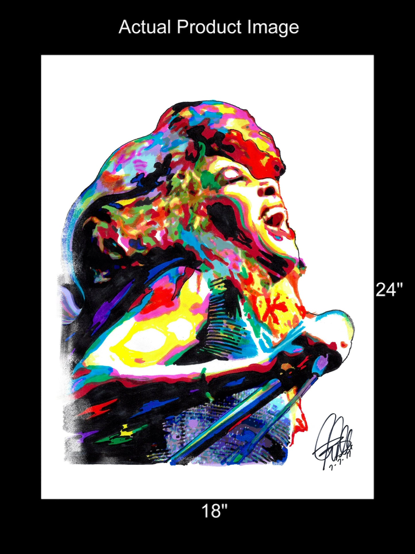 Tina Turner Singer Rock Soul Music Poster Print Wall Art 18x24