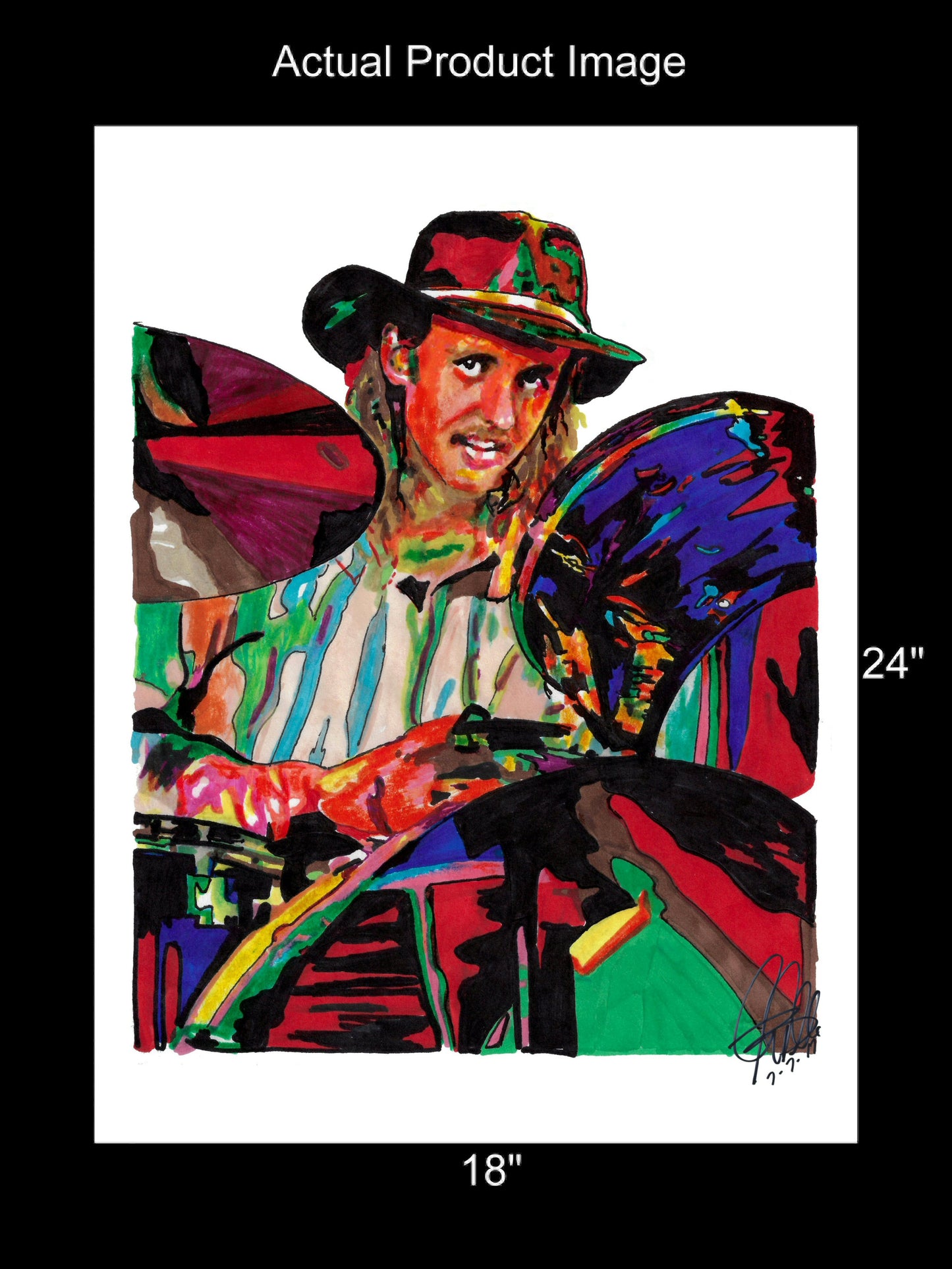Butch Trucks Allman Brothers Band Drums Music Poster Print Wall Art 18x24