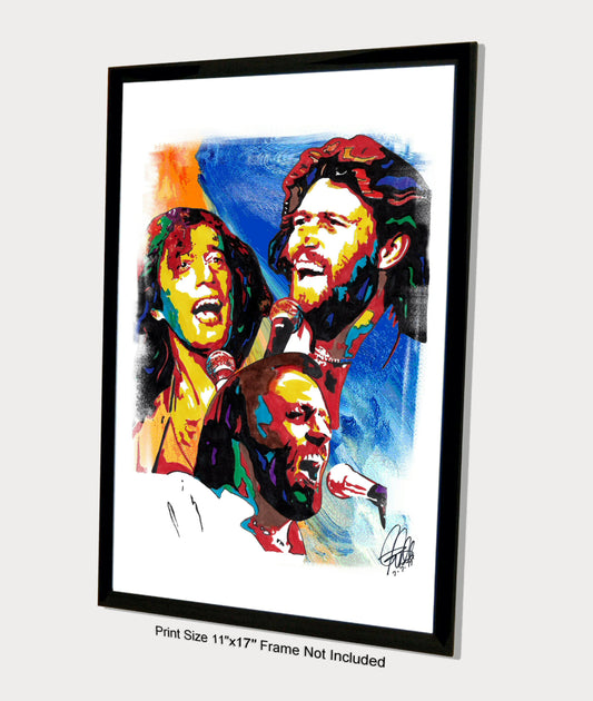 Bee Gees Barry Robin Maurice Gibb Pop Disco Music Poster Print Wall Art 11x17