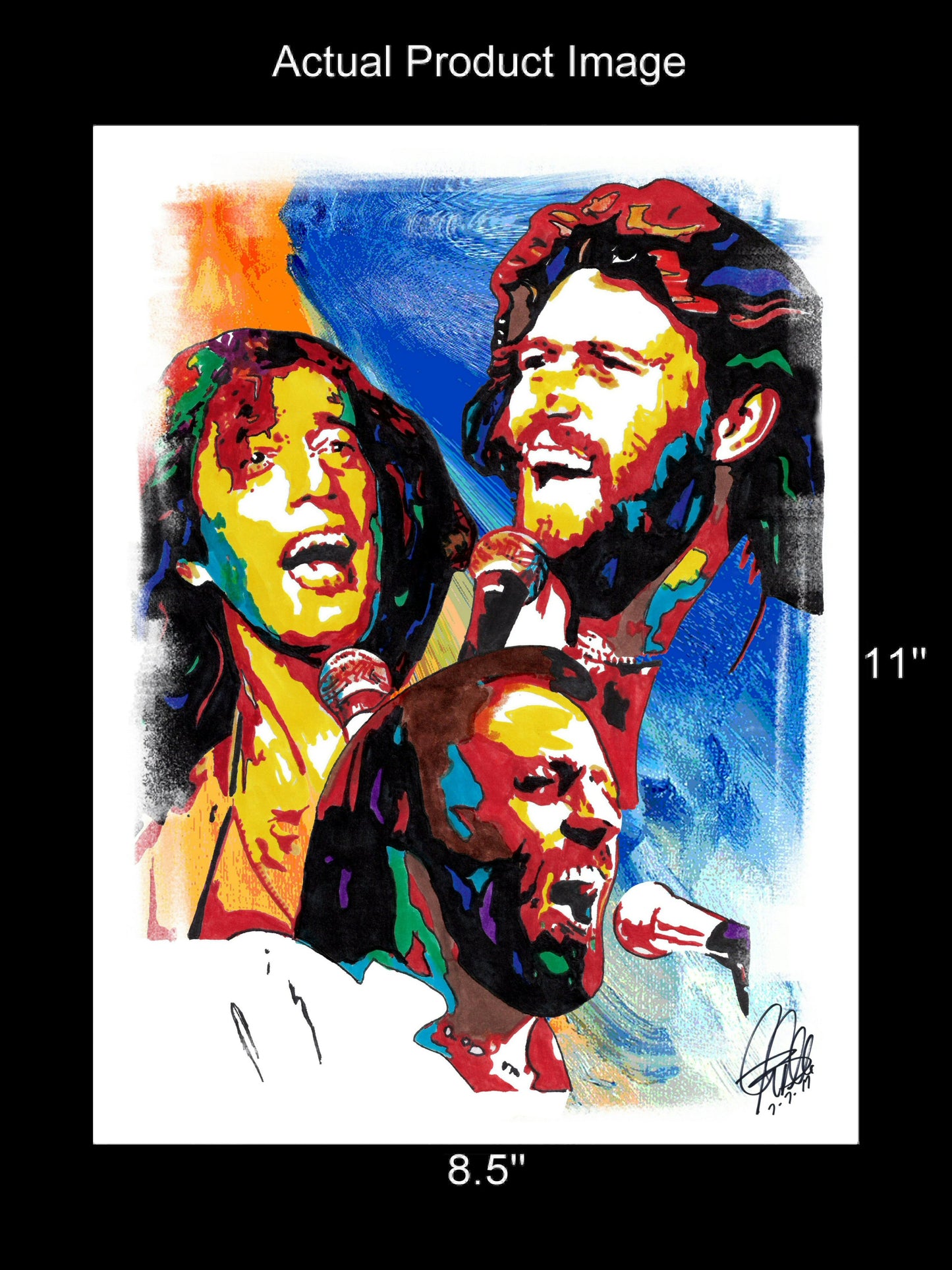 Bee Gees Barry Robin Maurice Gibb Pop Disco Music Poster Print Wall Art 8.5x11