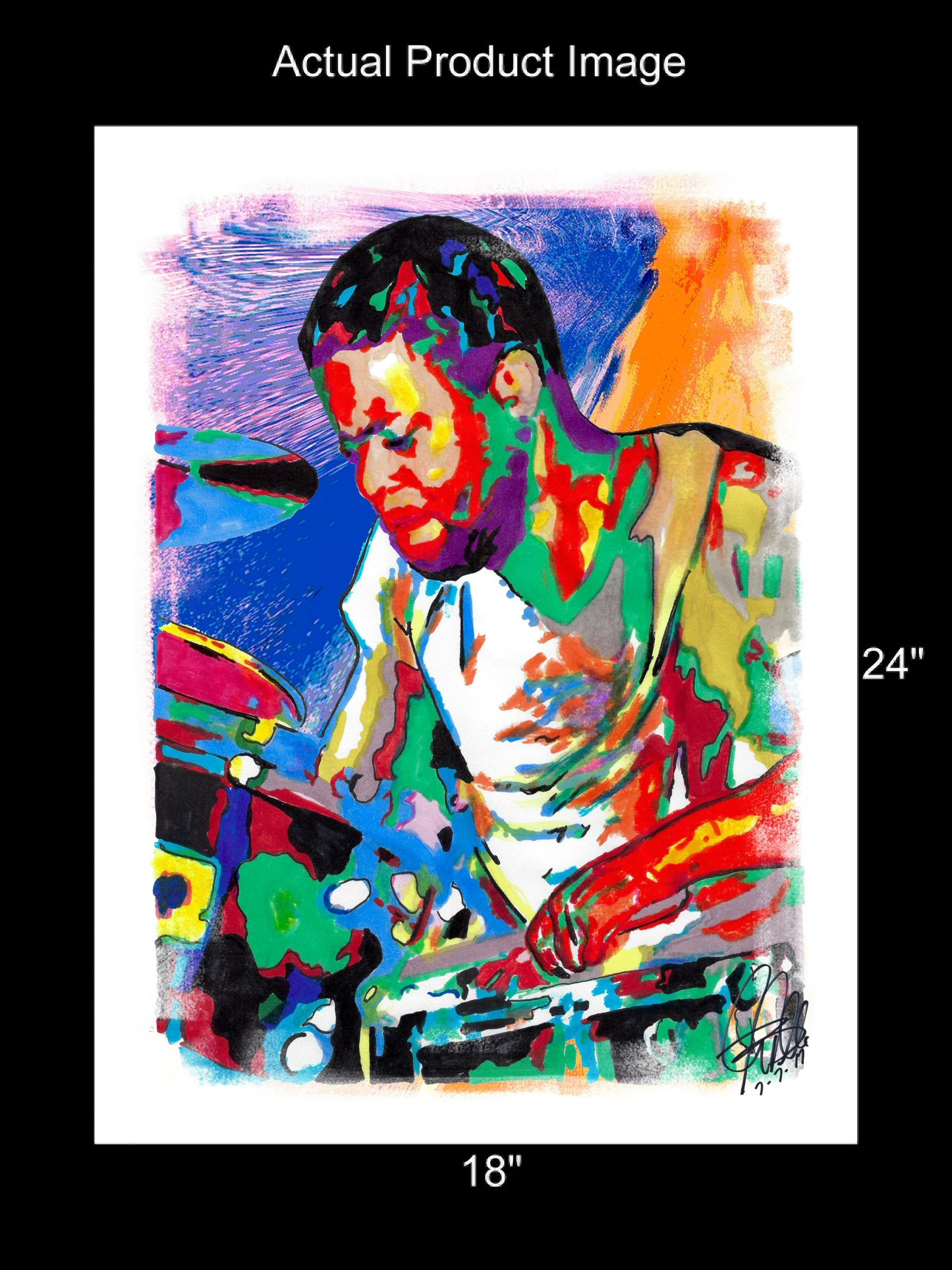 Jaimoe Allman Brothers Band Drums Music Poster Print Wall Art 8.5x11