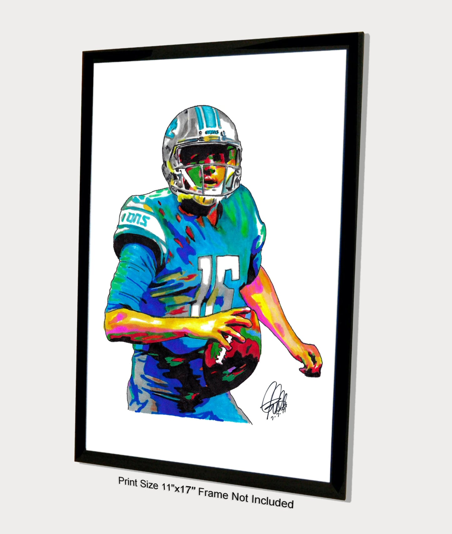 Jared Goff Detroit Lions QB Football Sports Poster Print Wall Art 11x17