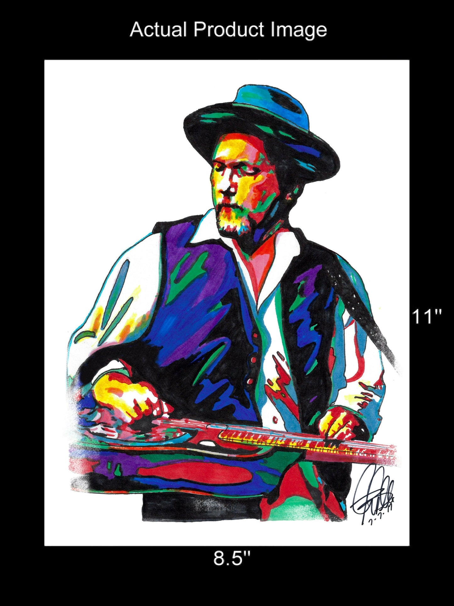 Jerry Douglas Dobro Bluegrass Country Music Poster Print Wall Art 8.5x11
