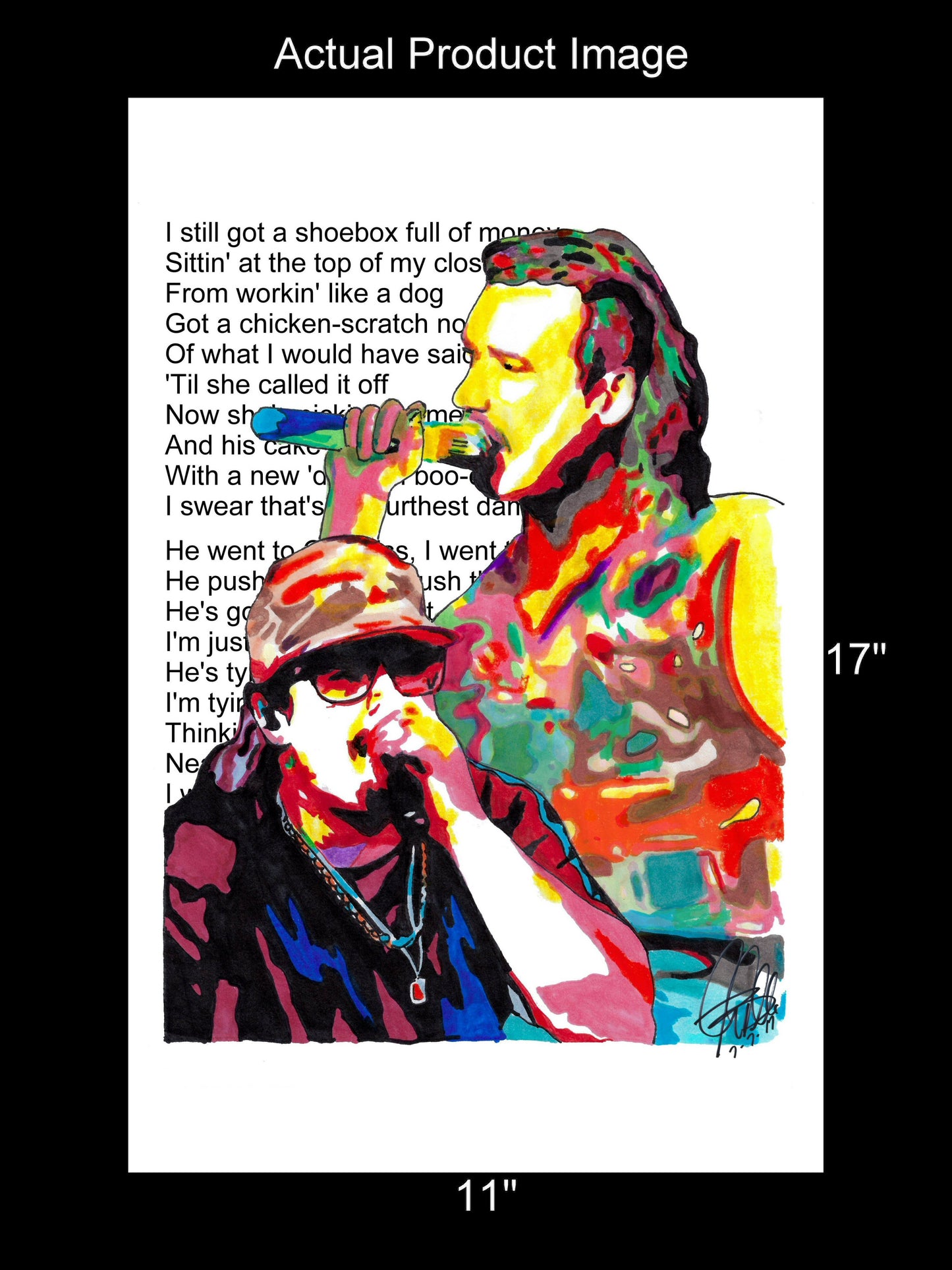 Morgan Wallen and Hardy Country Pop Music Poster Print Wall Art 11x17