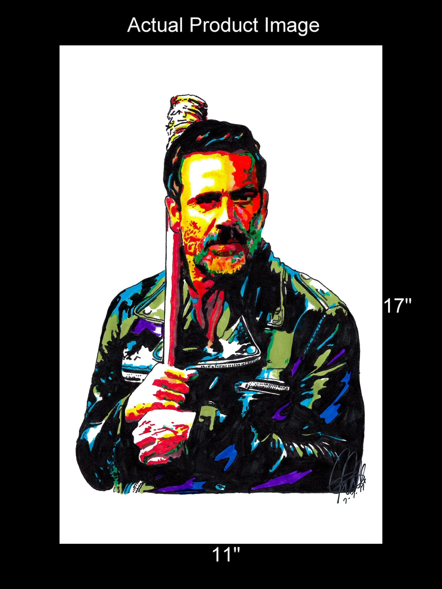 Negan Smith The Walking Dead Poster Print Wall Art 11x17