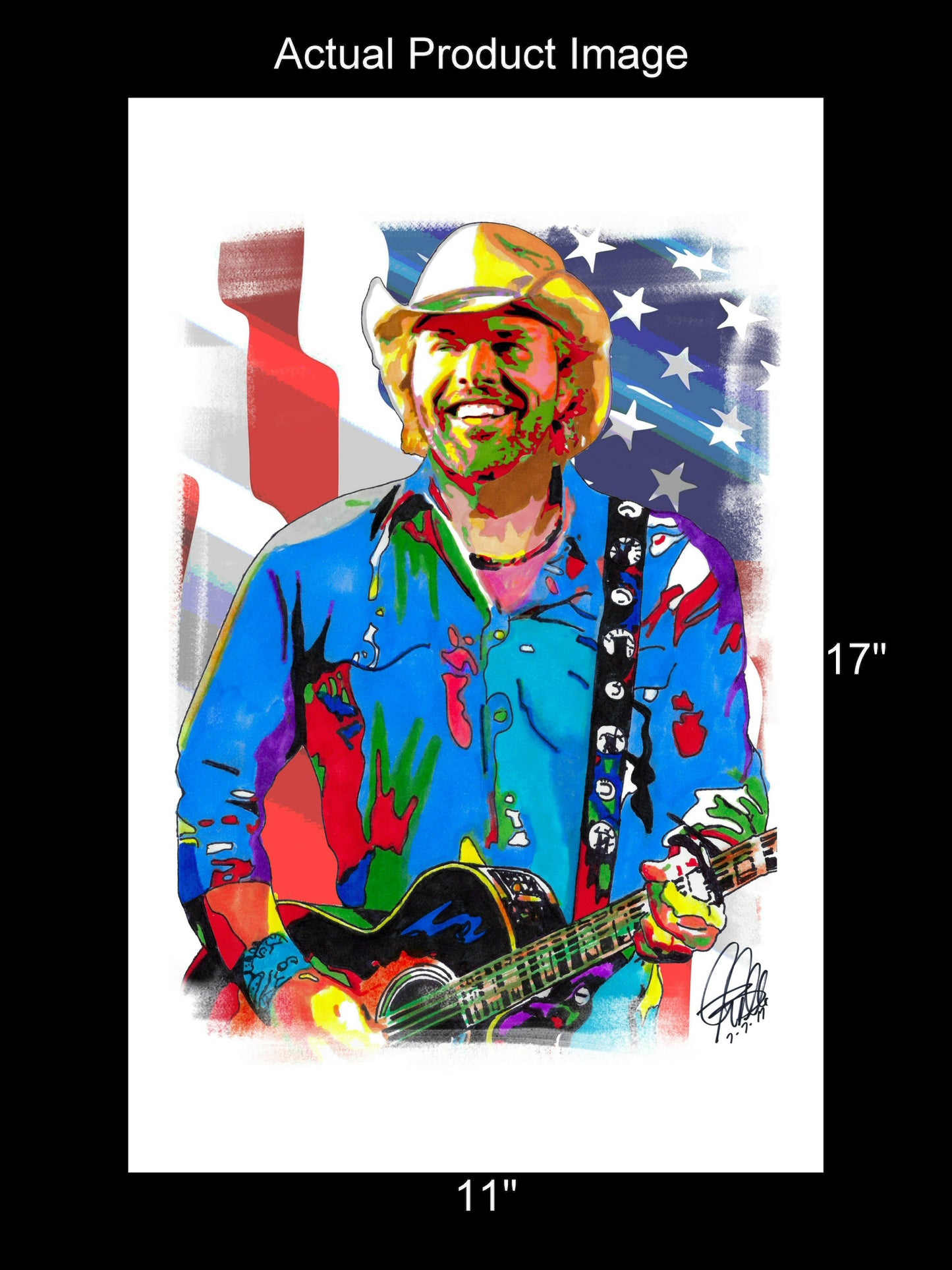 Toby Keith Singer Songwriter Country Music Poster Print Tribute Wall Art 11x17