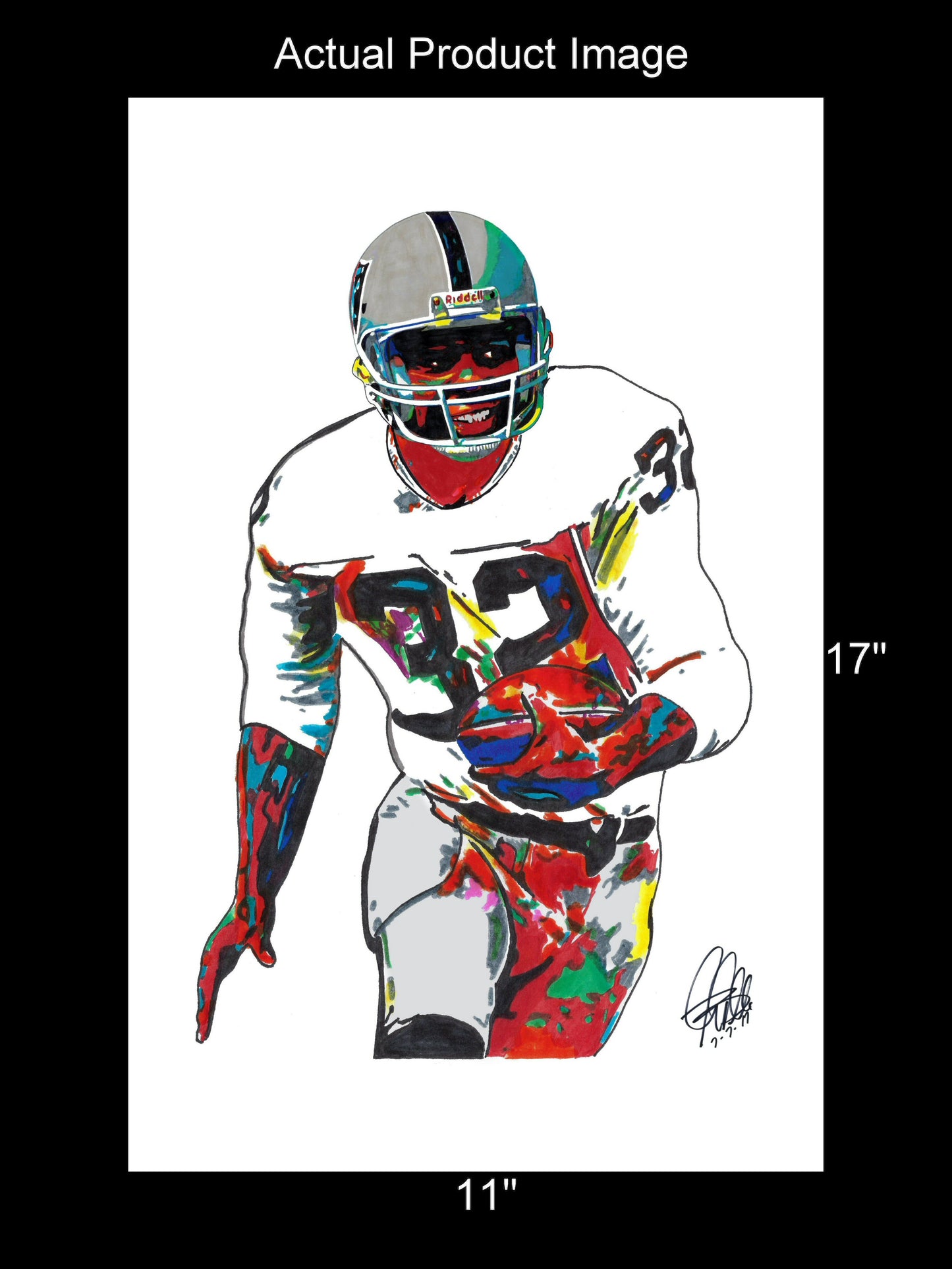 Marcus Allen Oakland Raiders Football Running Back Poster Print Wall Art 11x17