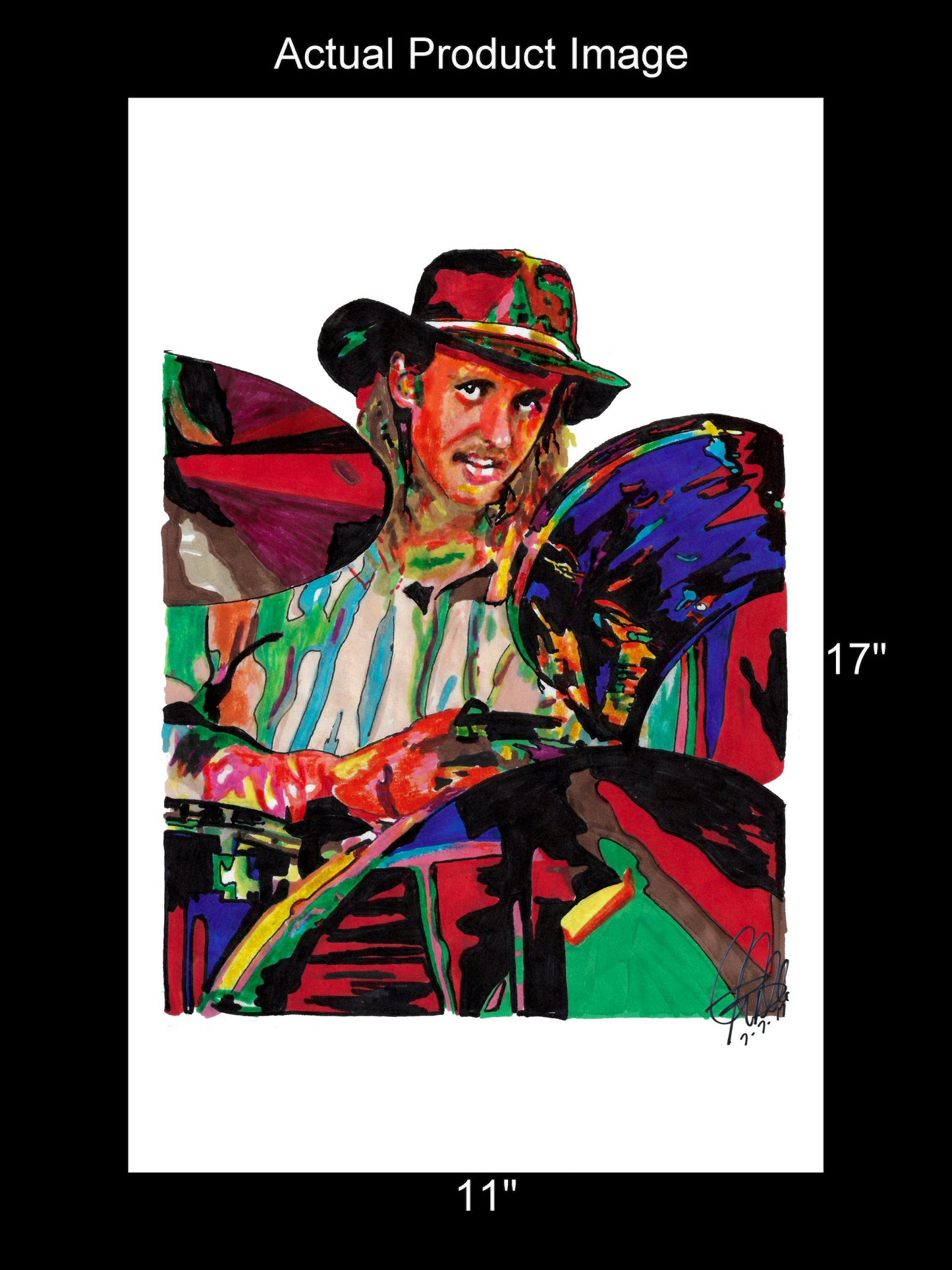 Butch Trucks Allman Brothers Band Drums Music Poster Print Wall Art 11x17