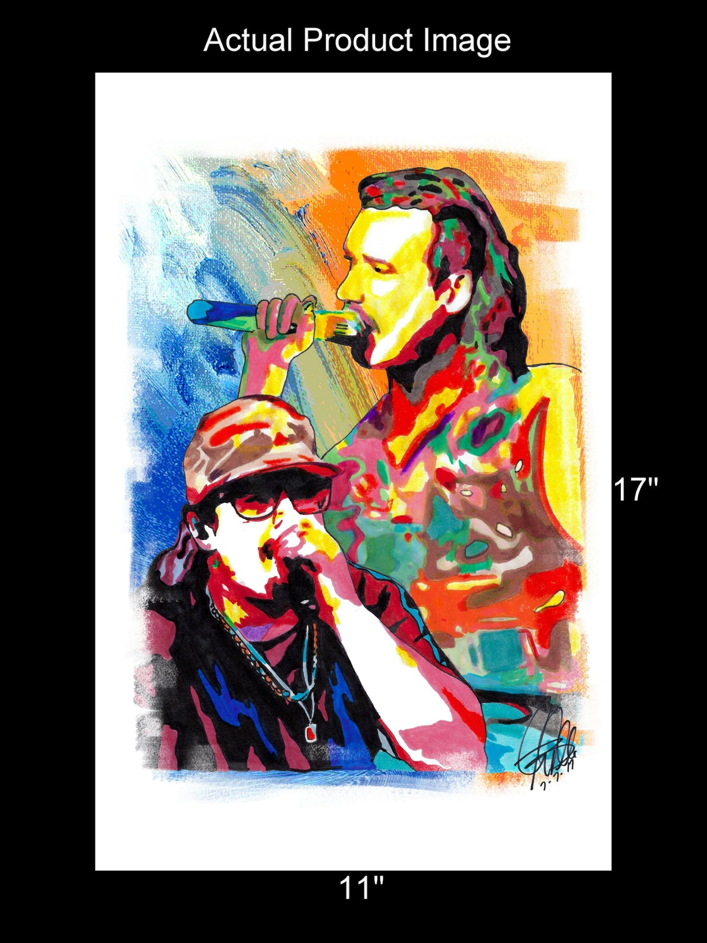 Morgan Wallen and Hardy Country Rock Music Poster Print Wall Art 11x17