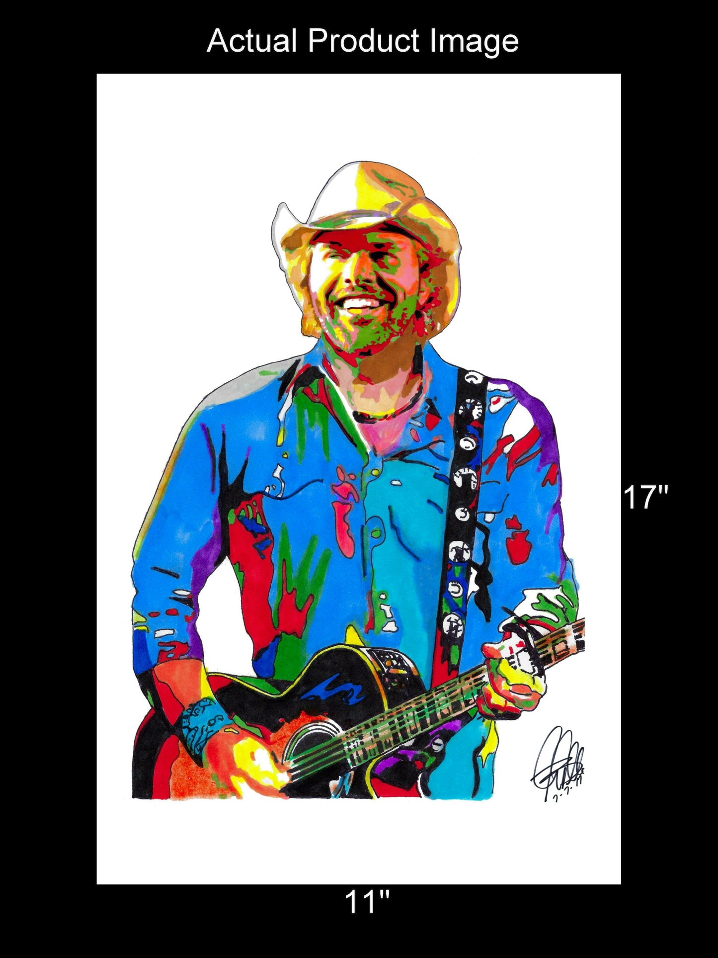 Toby Keith Singer Country Music Poster Print Tribute Wall Art 11x17