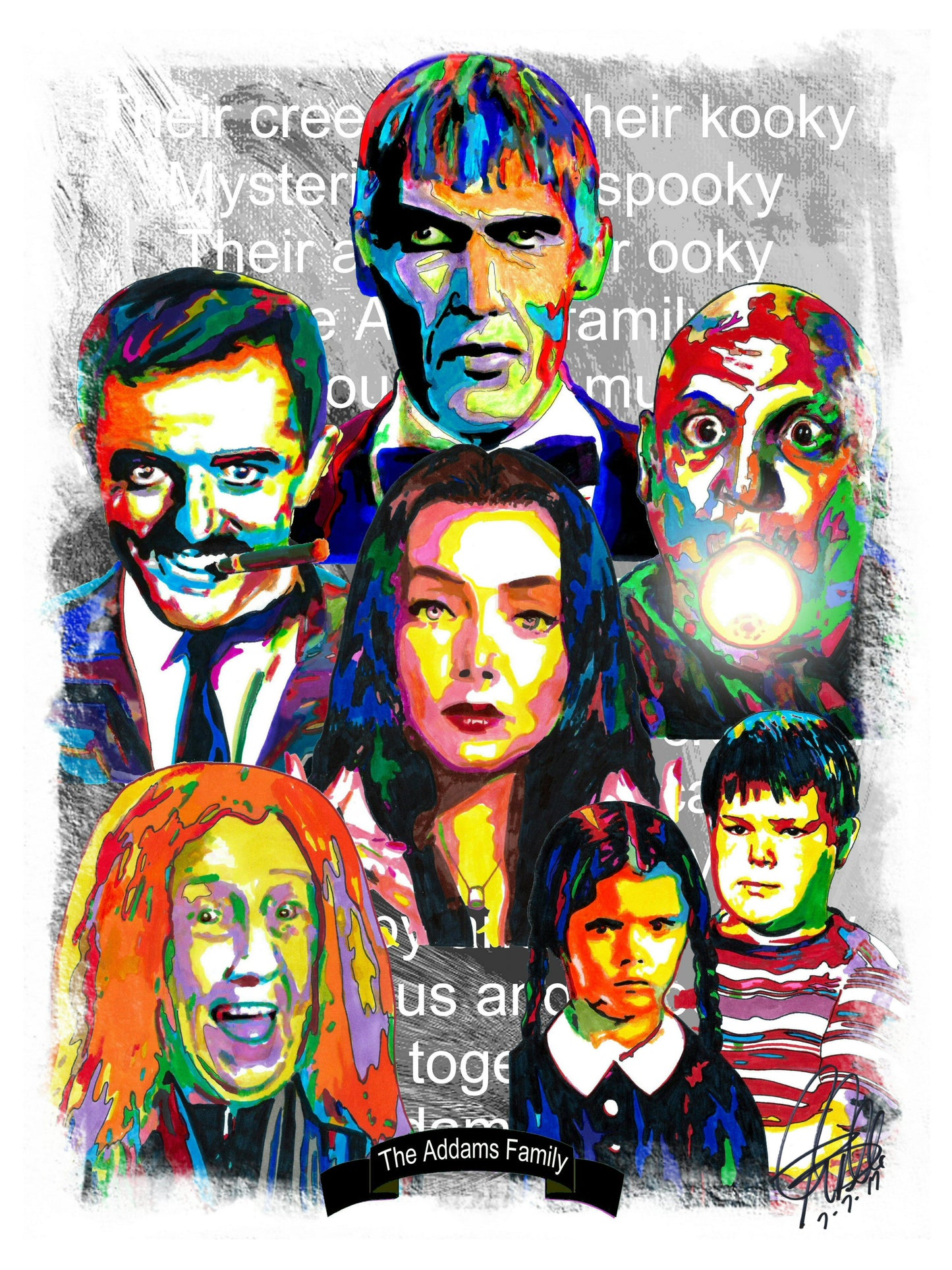 The Addams Family 1964 TV Series Poster Print Wall Art 8.5x11